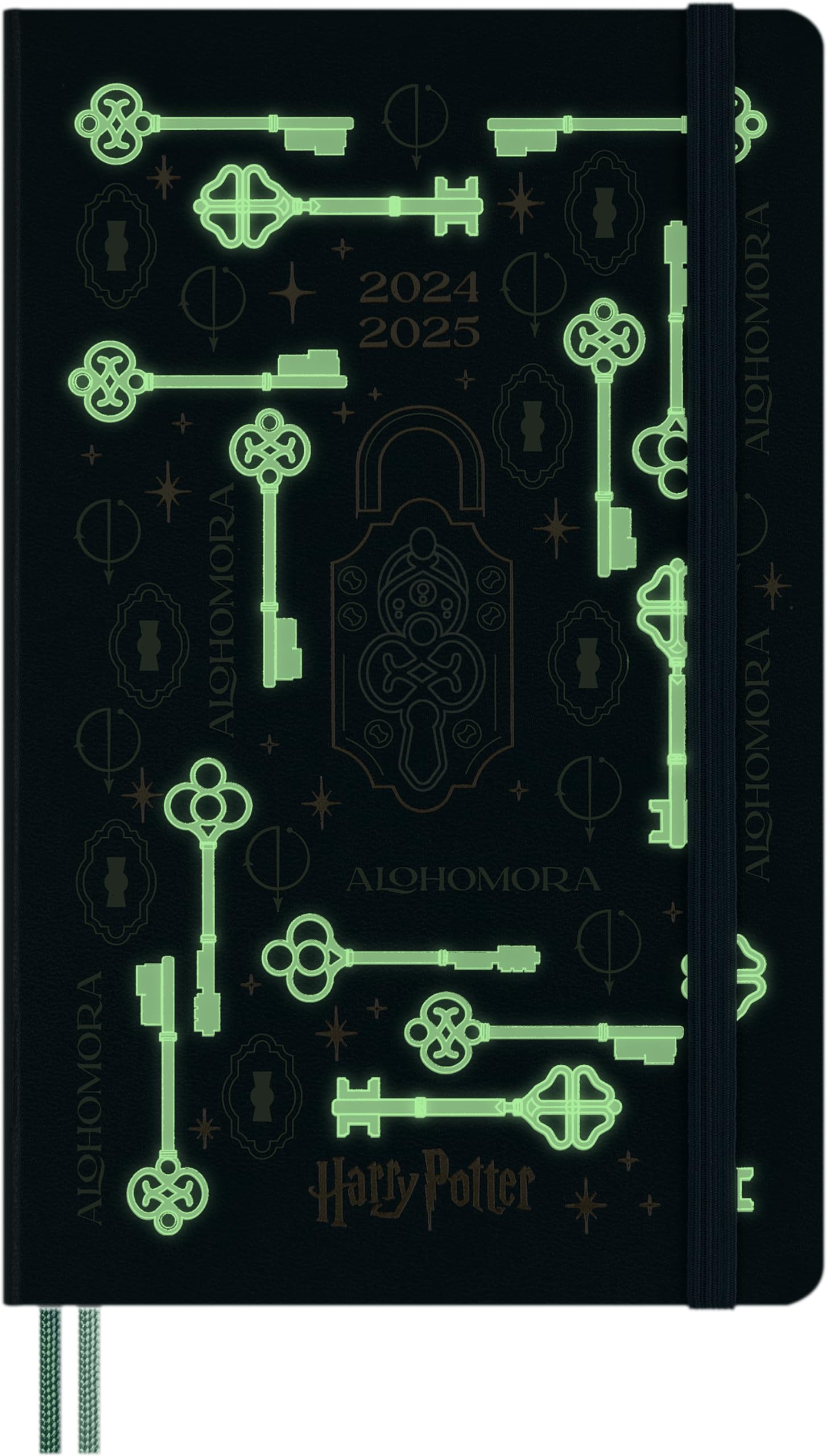 Moleskine Harry Potter 2024-2025 Weekly Planner - Limited Edition Alohomora Spell Glow-in-the-Dark Cover, Hard Cover Large 5