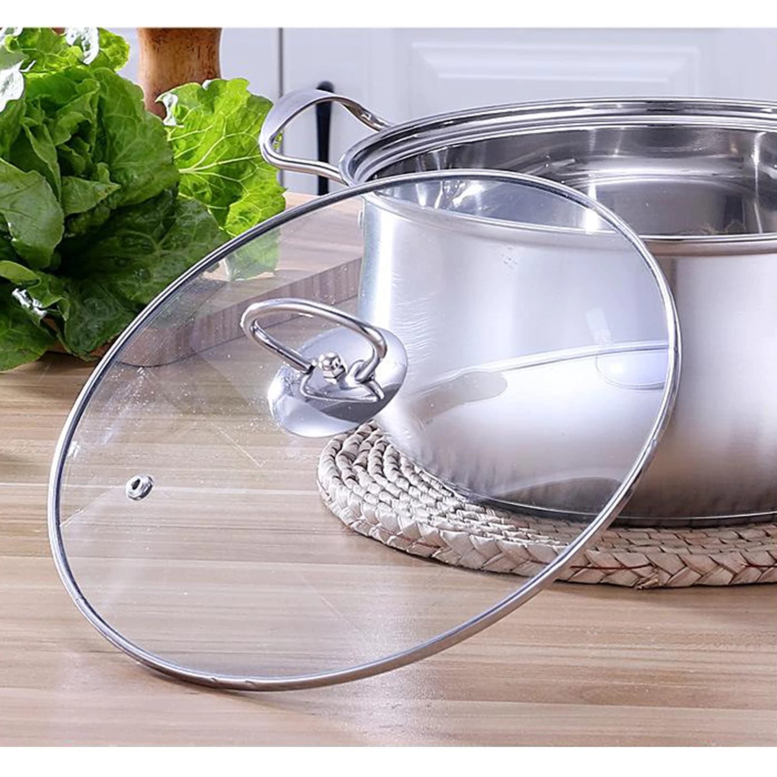 1pc Stainless Steel Milk Sauce Soup Pot with Lid - Non Stick Stockpot for Cooking, Boiling & Simmering - Perfect for Home Kitchen, Camping & Picnic Outdoor Cooking