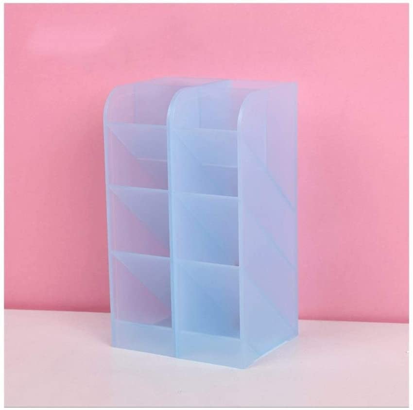 4-Compartment Plastic Inclined Pen Holder - Desk Organizer for Pencils, Pens & Office Supplies | Perfect for Office, School & Home Workspace Organization (Multiple Colors Available)