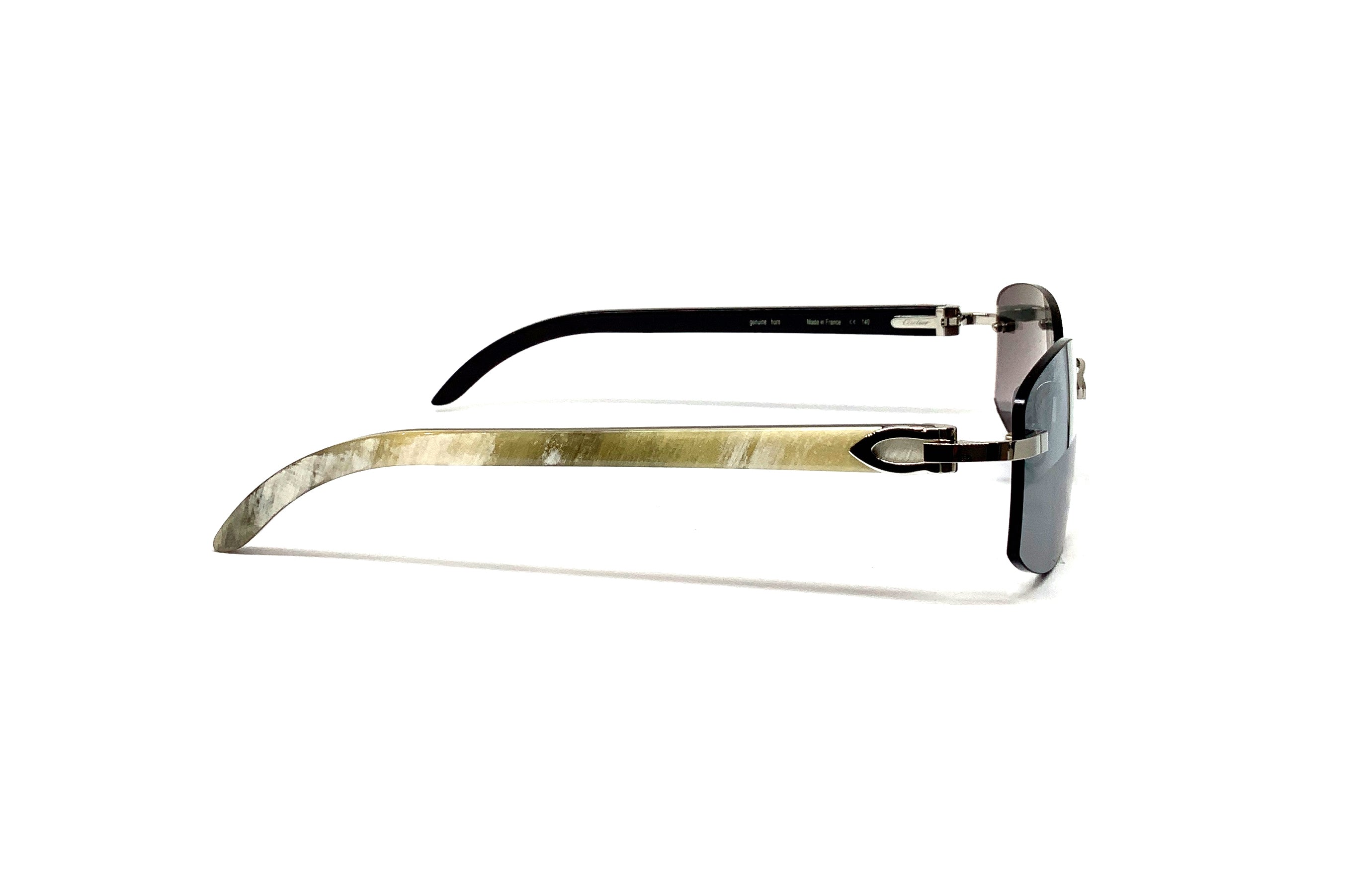 Cartier C Décor CT0031RS Buffalo Horn Sunglasses - Luxury Designer Shades for Men & Women - Perfect for Outdoor Activities, Travel & Fashion Accessories