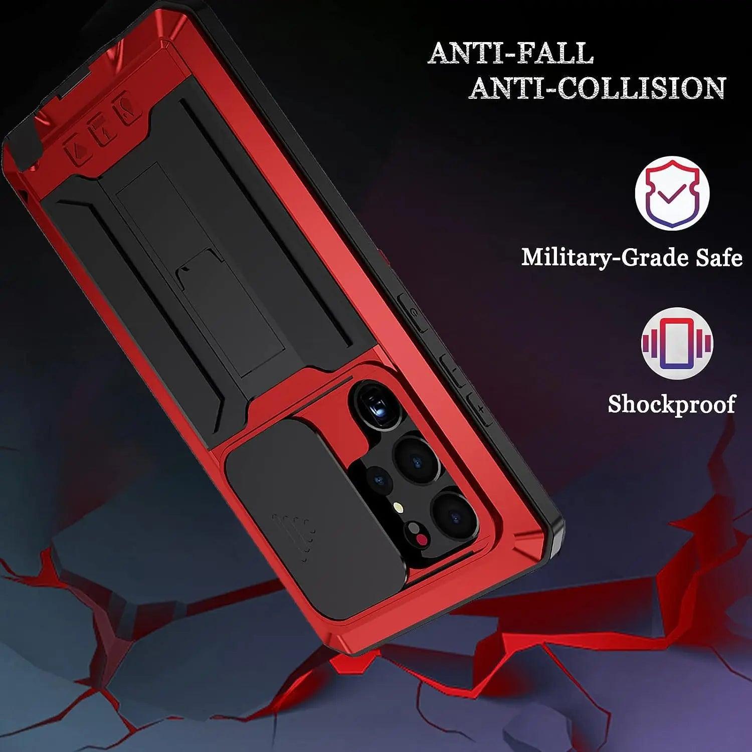 Samsung Galaxy S24 Plus Rugged Military-Grade Metal Case - Shockproof & Durable Protection for Outdoor, Work & Adventure