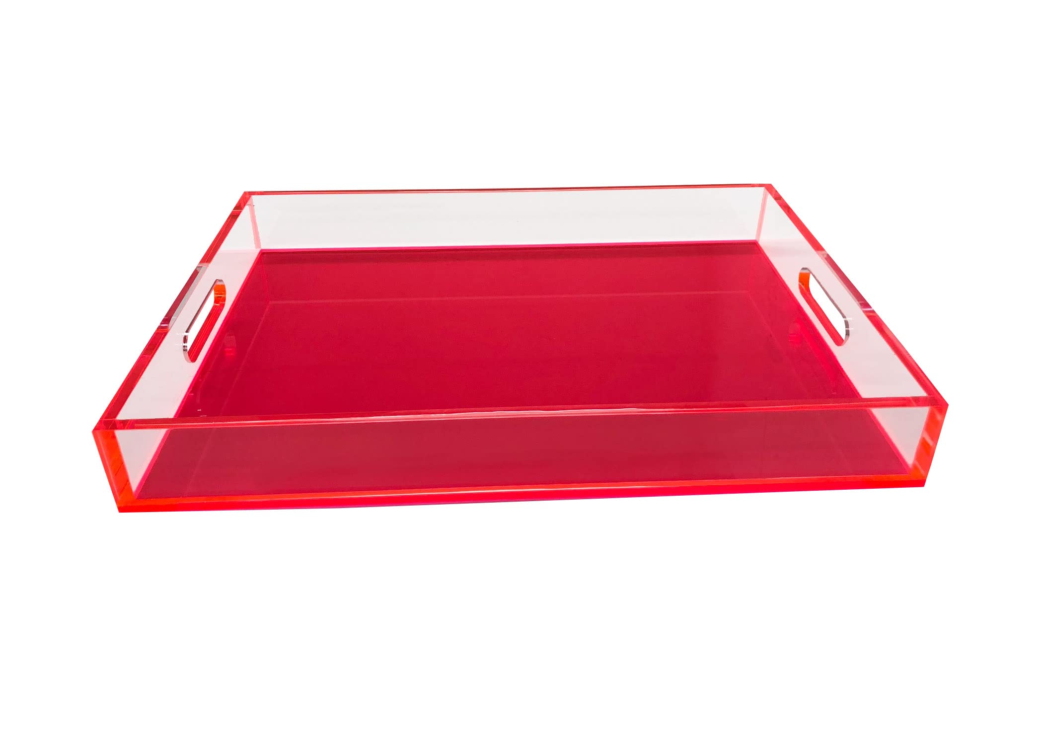 Hot Pink Lucite Tray - Stylish Serving & Decor for Home