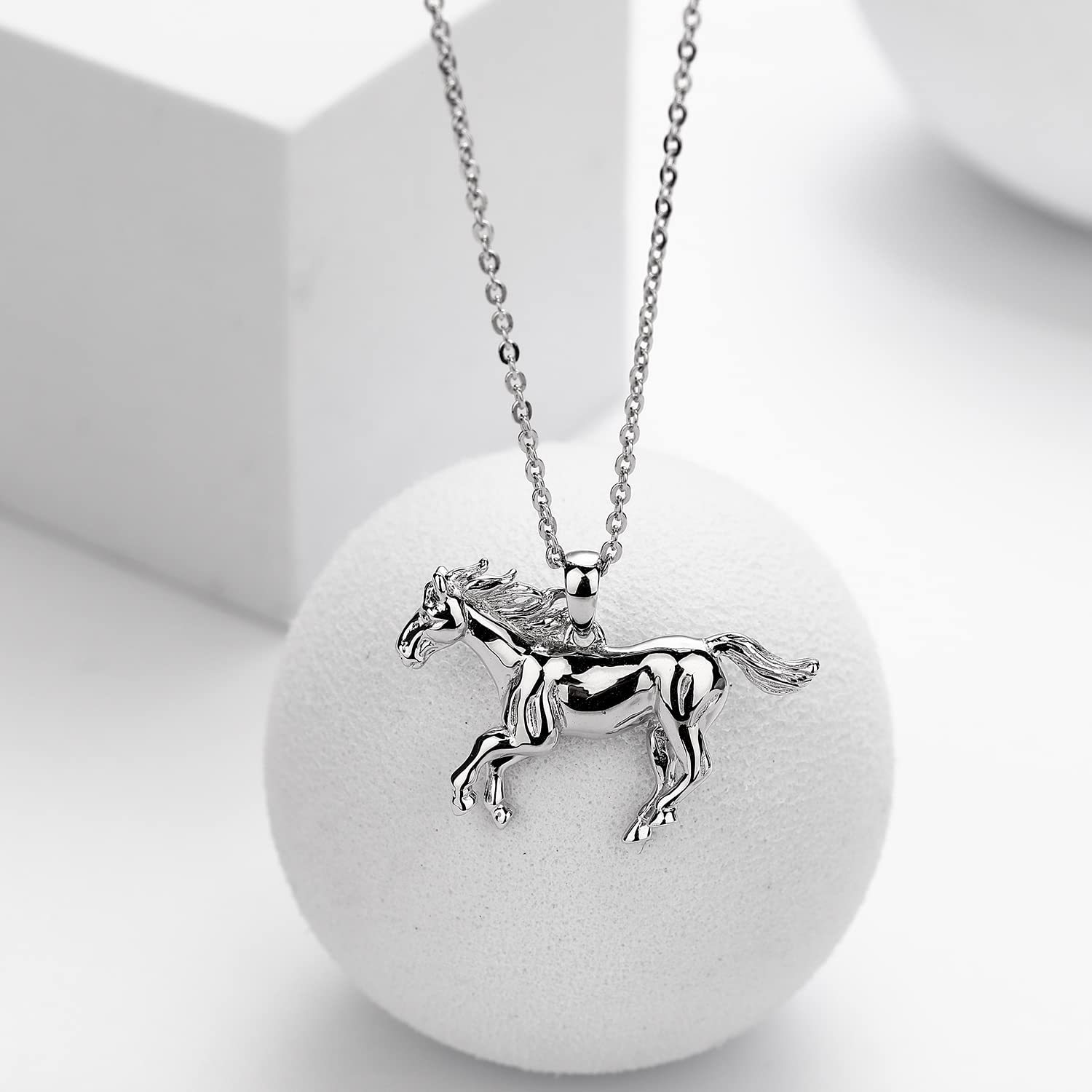 925 Sterling Silver Horse Necklace for Women - Elegant Jewelry Gift for Horse Lovers | Perfect for Birthday, Anniversary & Everyday Wear