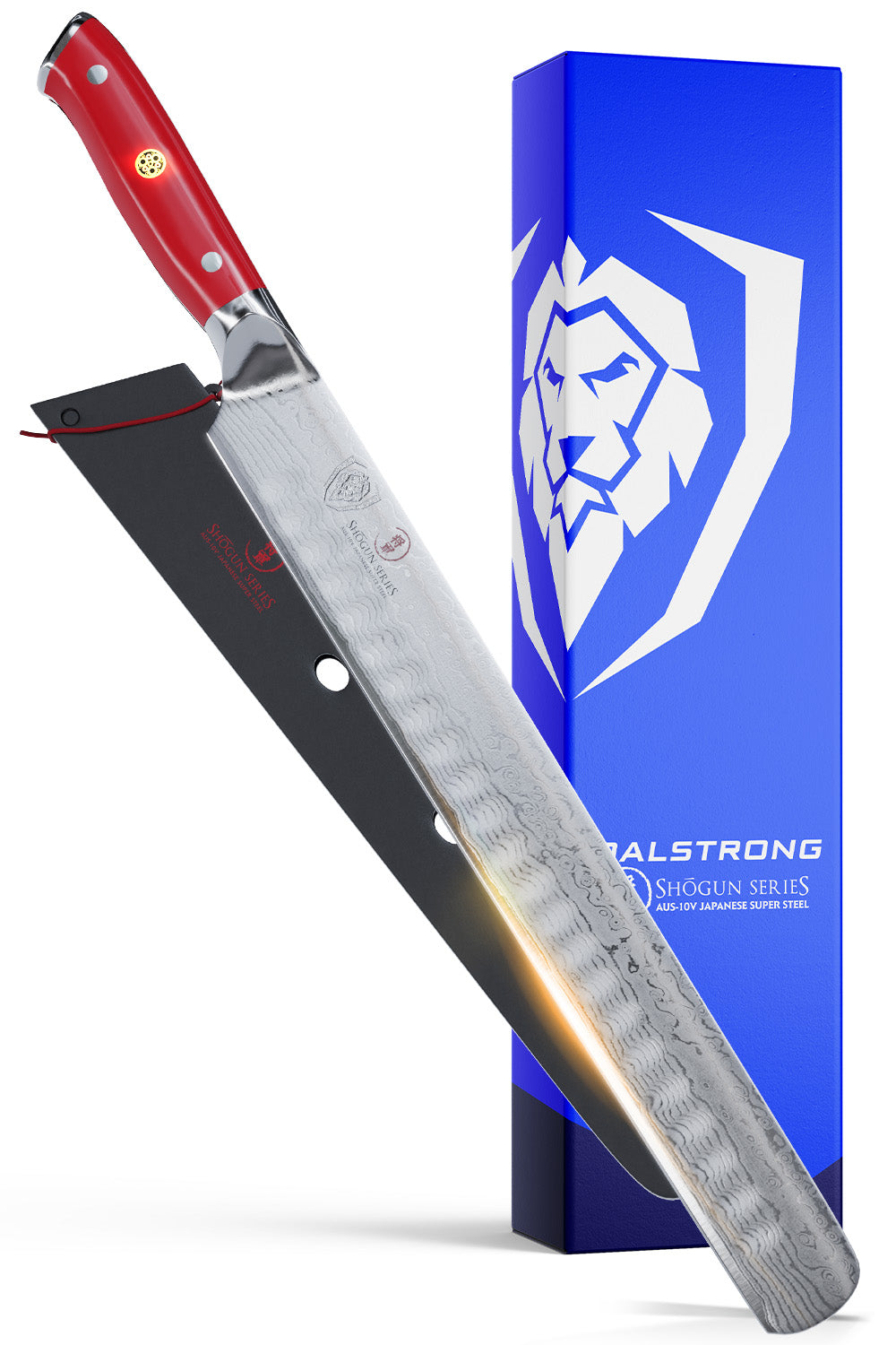 Dalstrong Shogun Series 12-inch Slicing Carving Knife with Crimson Red ABS Handle - Professional Kitchen Knife for Meat, Roasts & BBQ | Sharp Chef Knife for Home & Restaurant Use