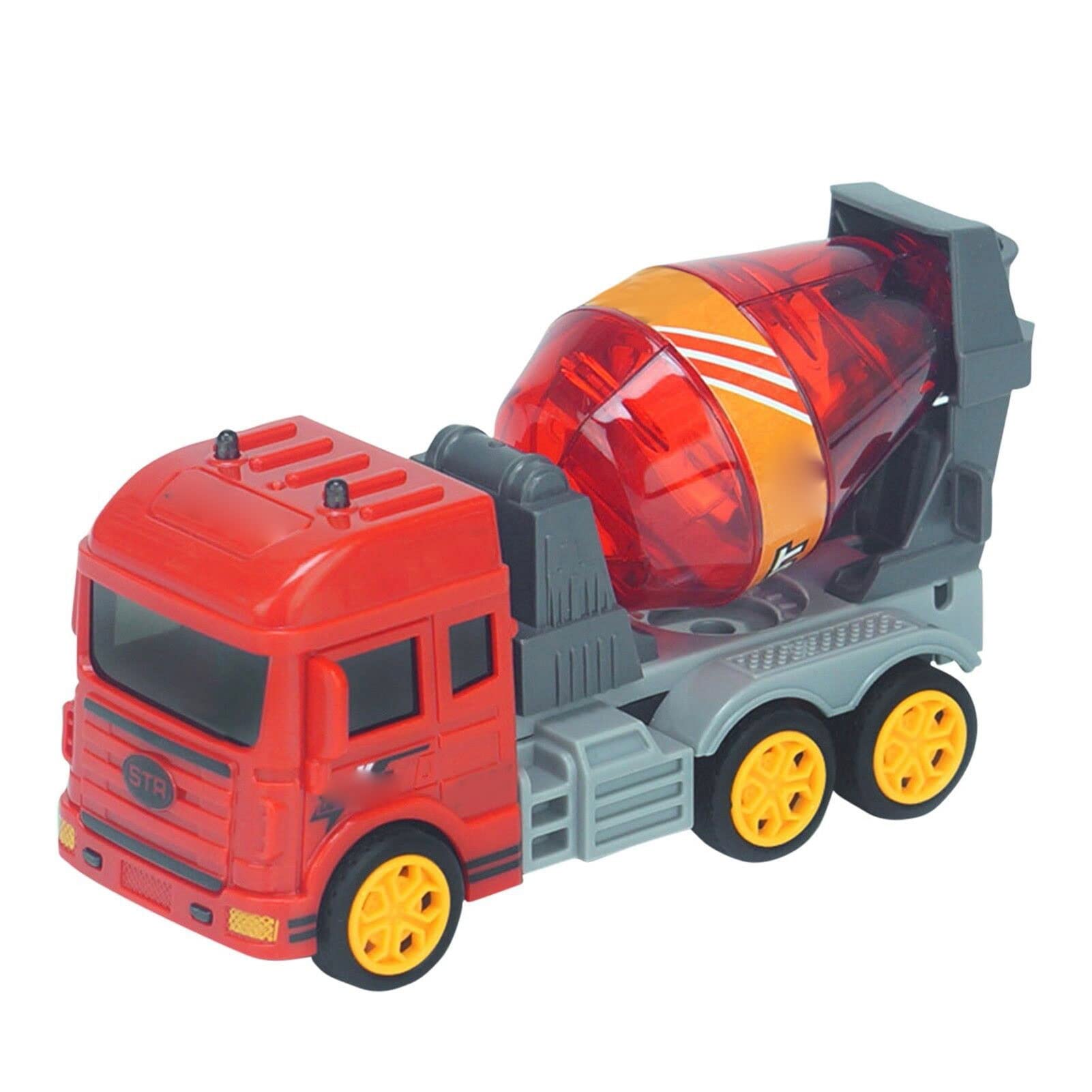 BZGKNUL Plastic Inertial Toy Cars Set - Fire Truck, Excavator, Tractor Engineering Vehicles for Kids | STEM Learning Toys & Best Gifts for Boys & Girls | Indoor Play, Birthday Presents, Early Education