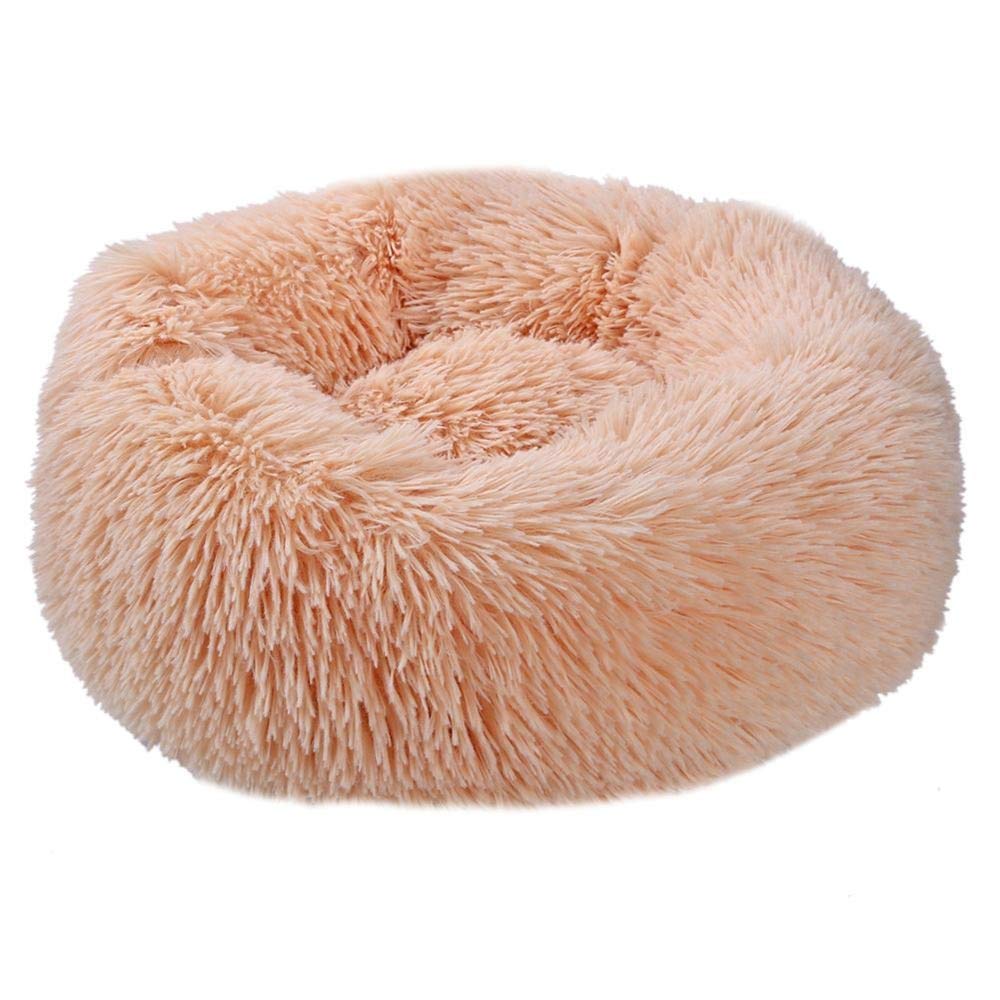 Soft Foldable Round Pet Bed - Warm & Cozy Dog & Cat Sleeping Kennel Nest - Portable for Travel, Home, Crate & Indoor Use