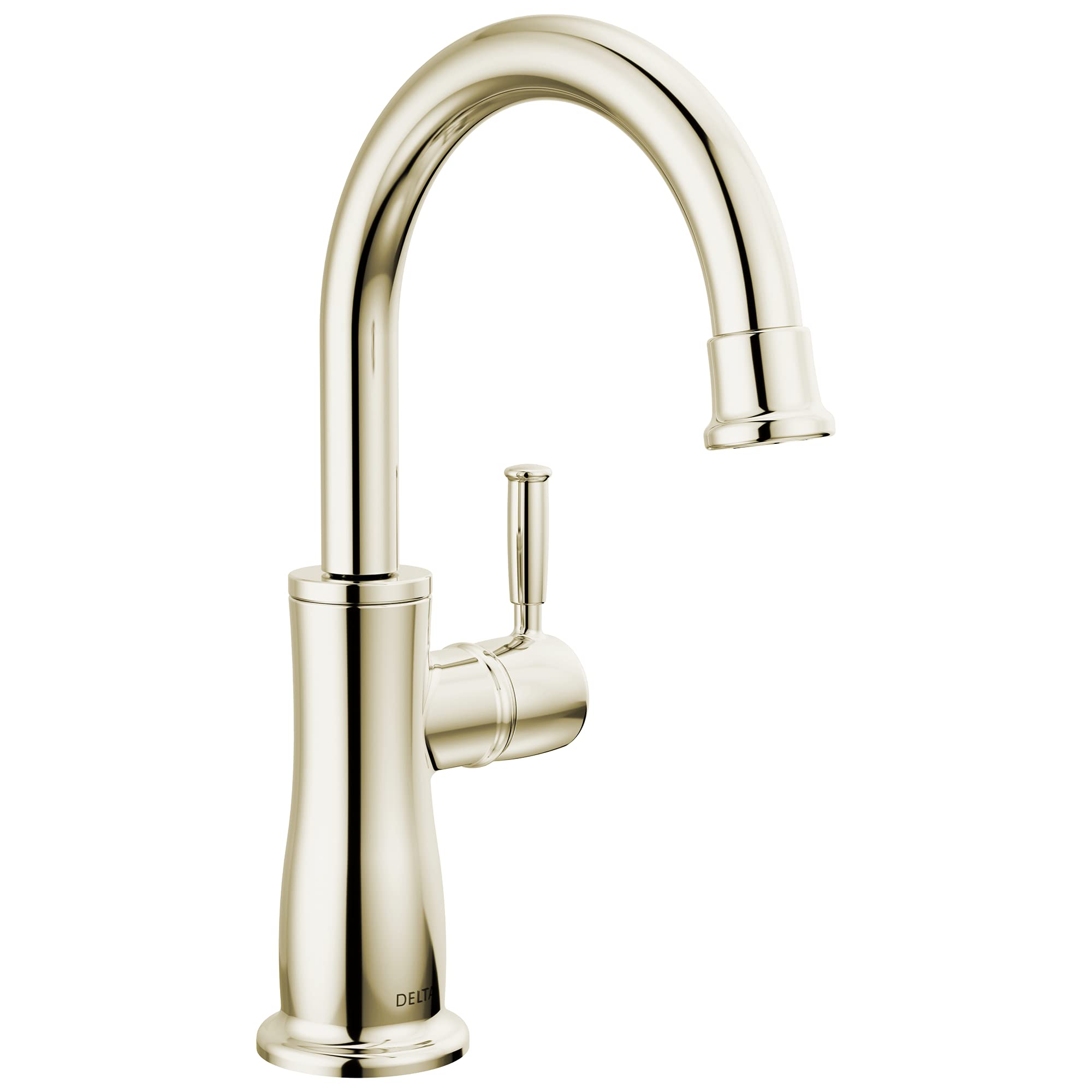 DELTA FAUCET 1960-PN-DST Traditional Beverage Faucet in Polished Nickel Finish - Perfect for Home Bars, Kitchen Sinks, and Commercial Use