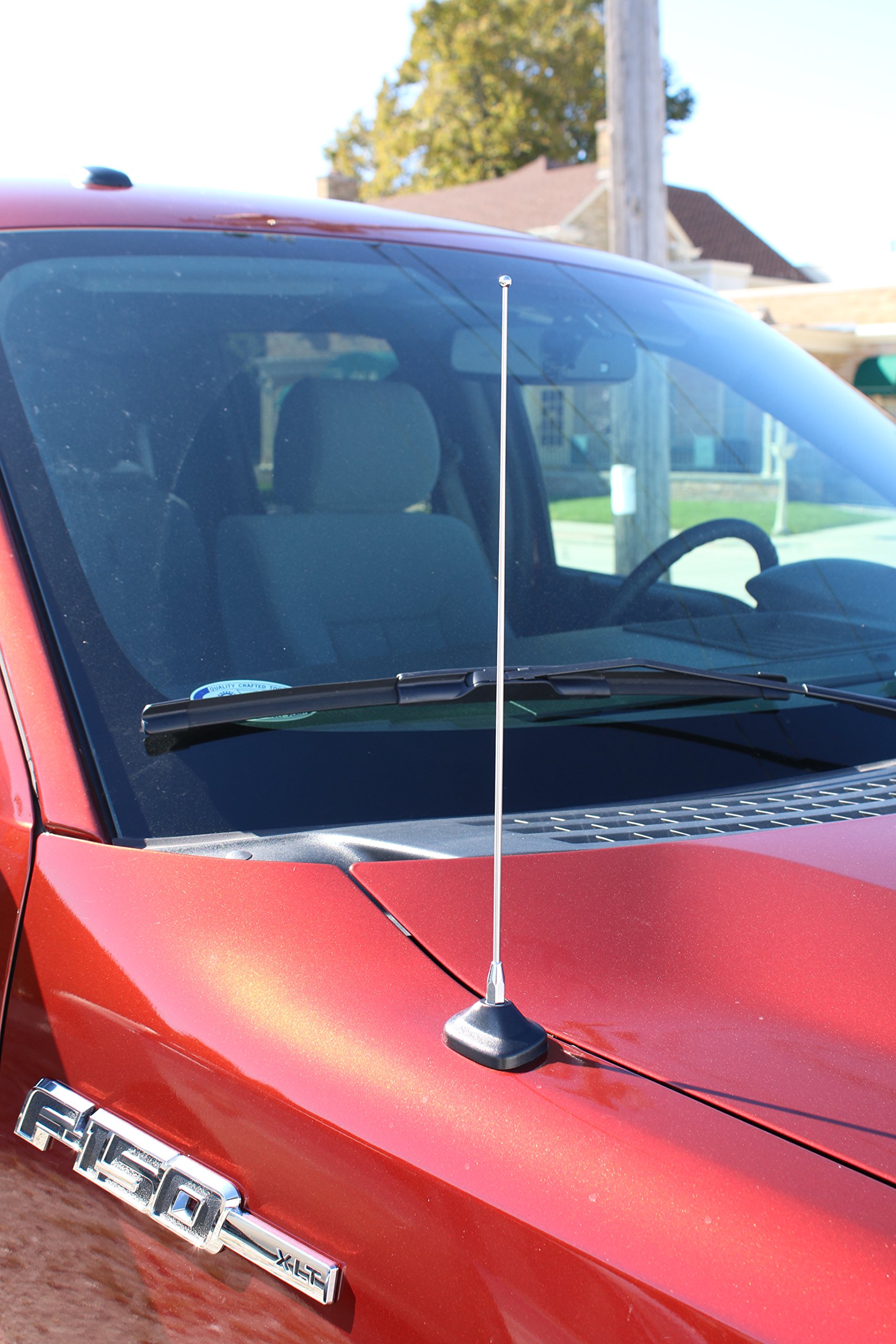 15 Inch Stainless Steel Antenna for Ford F-150 (1975-2025) - Durable Spring Steel Design - Perfect for Off-Roading & Truck Accessories