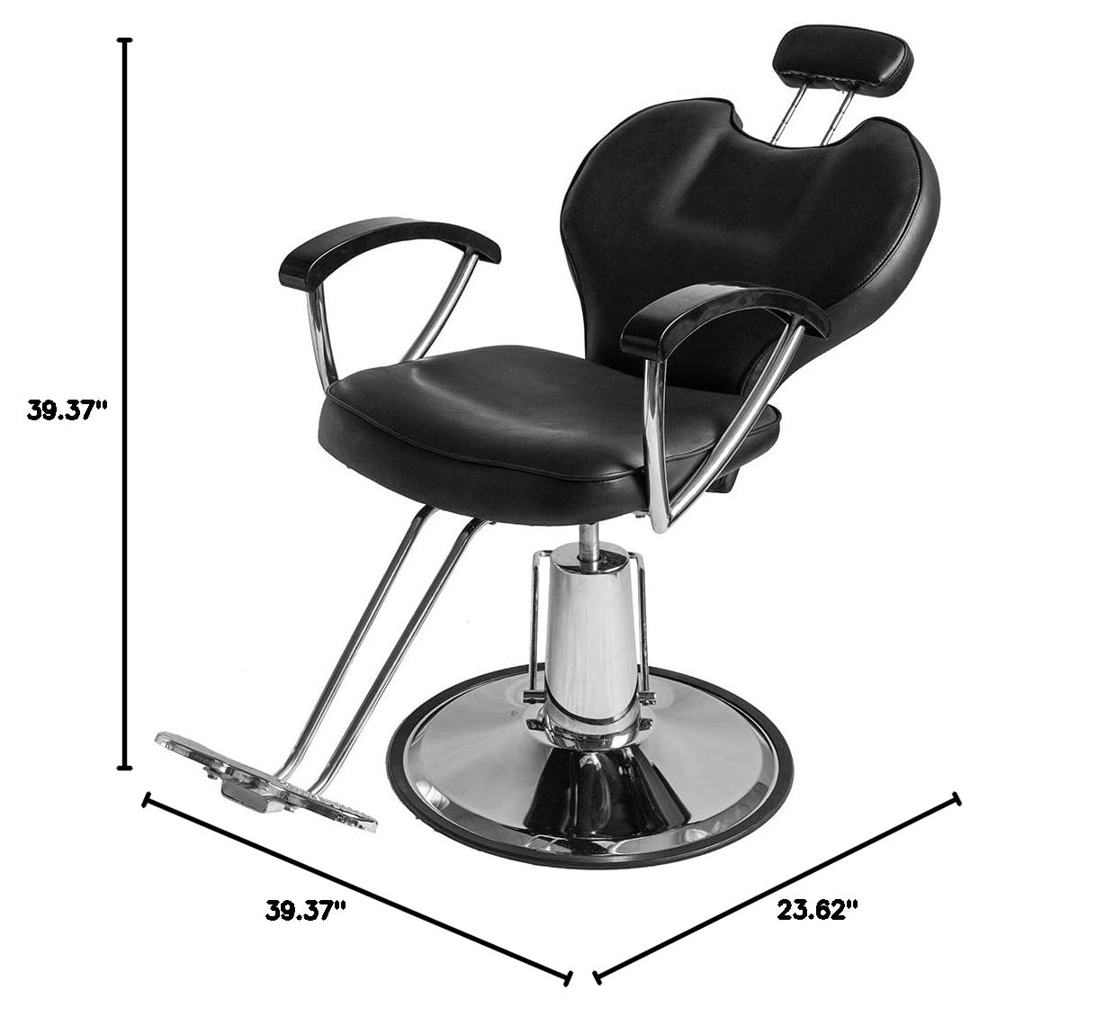 Professional Hydraulic Barber Chair - Adjustable & Reclining Salon Chair for Hair Styling, Spa & Beauty Services | Perfect for Barbershops, Salons & Home Use