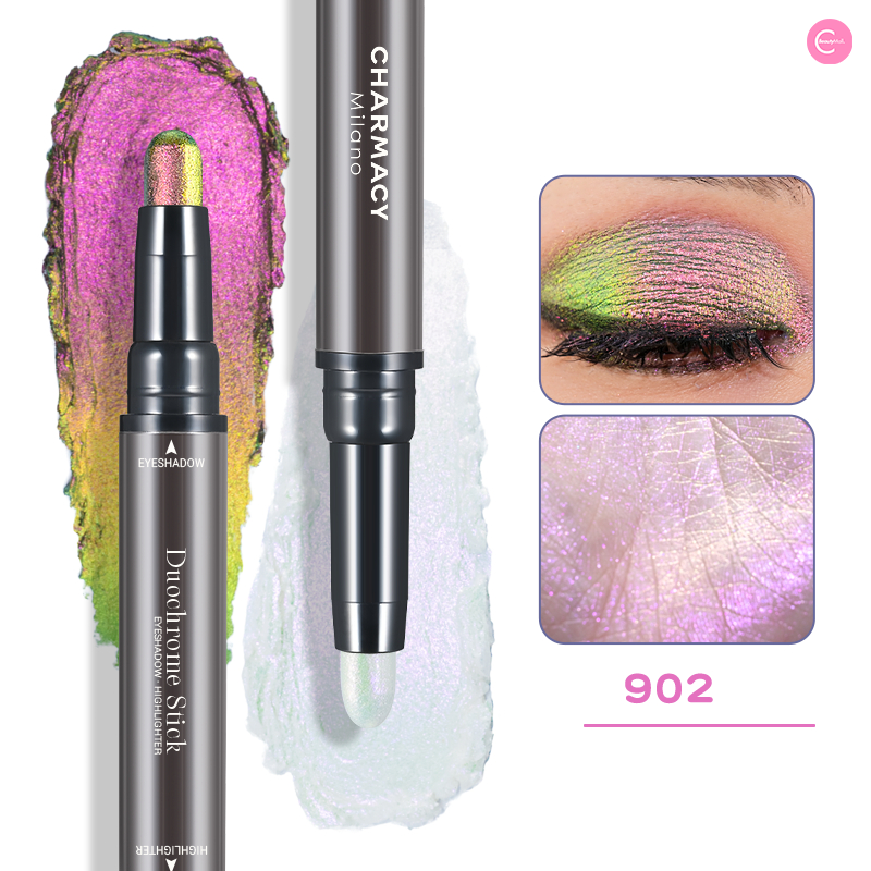 CHARMACY Dual Ended Chameleon Eyeshadow Stick - Long Lasting Creamy Eye Makeup for Day & Night - Perfect for Party, Date & Everyday Wear