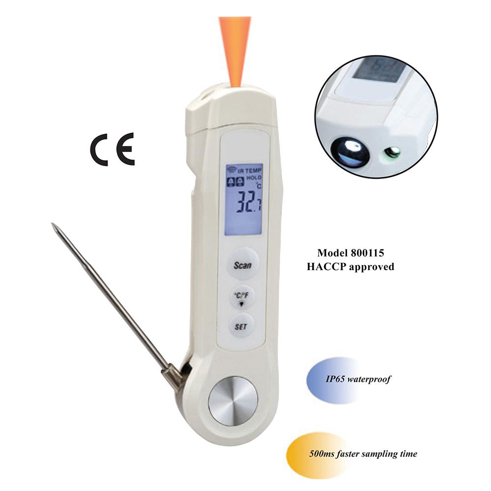 Compact Infrared Food Safety Thermometer - Instant Non-Contact Temperature Gun for Cooking, Grilling & Baking | Perfect for Kitchen, BBQ & Restaurant Use