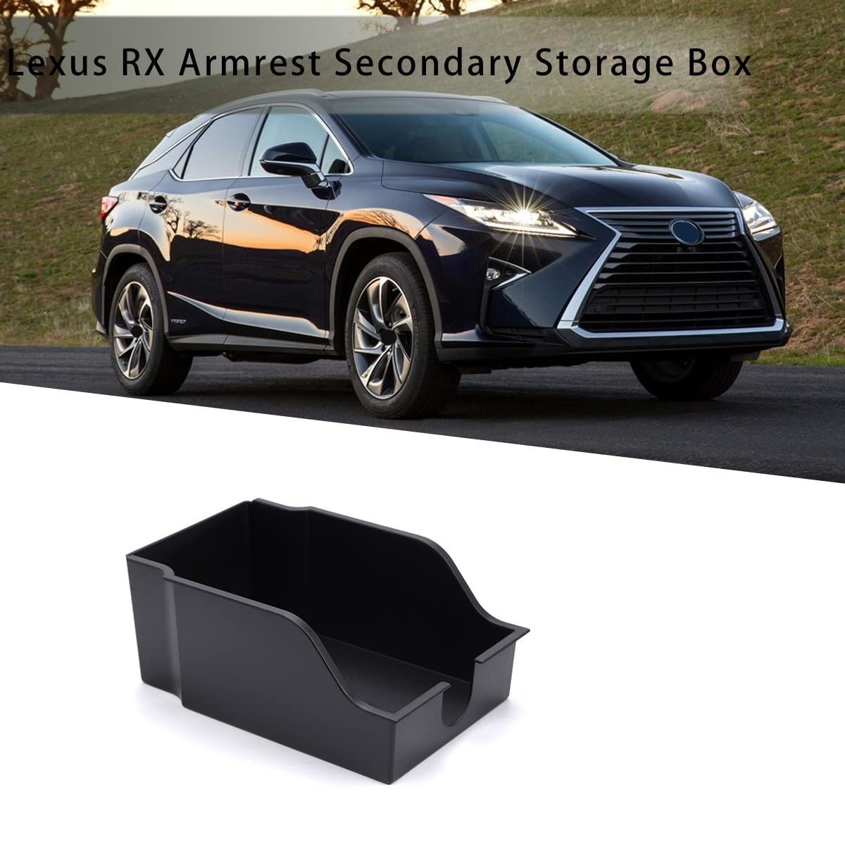 HAPPYHORSE Car Center Console Armrest Storage Box Organizer Compatible with Lexus RX 2015-2021 Models - Interior Accessories for Enhanced Organization & Style