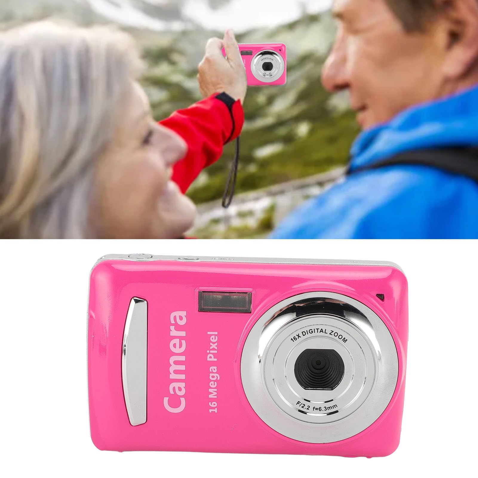 16MP Digital Camera with Autofocus, 1080P HD Video & 16X Zoom | Compact Anti-Shake Camera for Beginners | 2.4