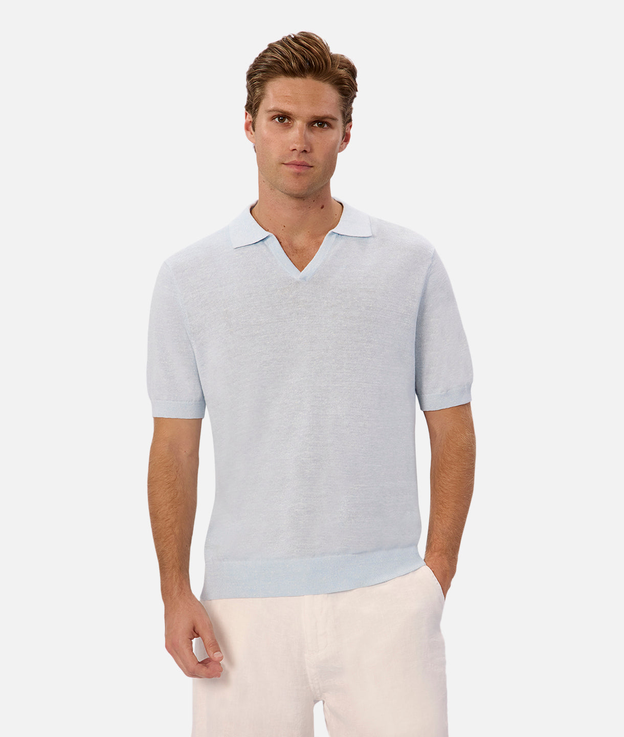 Premium Tenerife Polo Shirt - Light Blue Marle for Men | Comfortable & Stylish Casual Wear for Work, Travel & Outdoor Activities