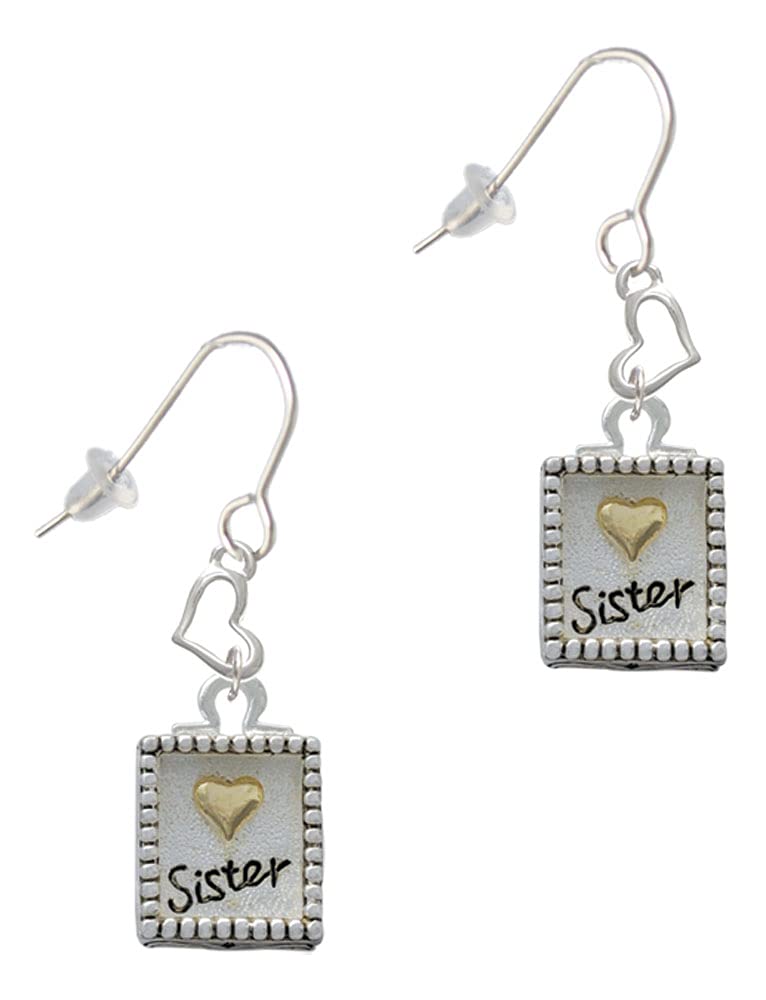 Delicate Goldtone Heart French Earrings for Women – Perfect Sister Jewelry Gift for Birthdays, Anniversaries & Special Occasions