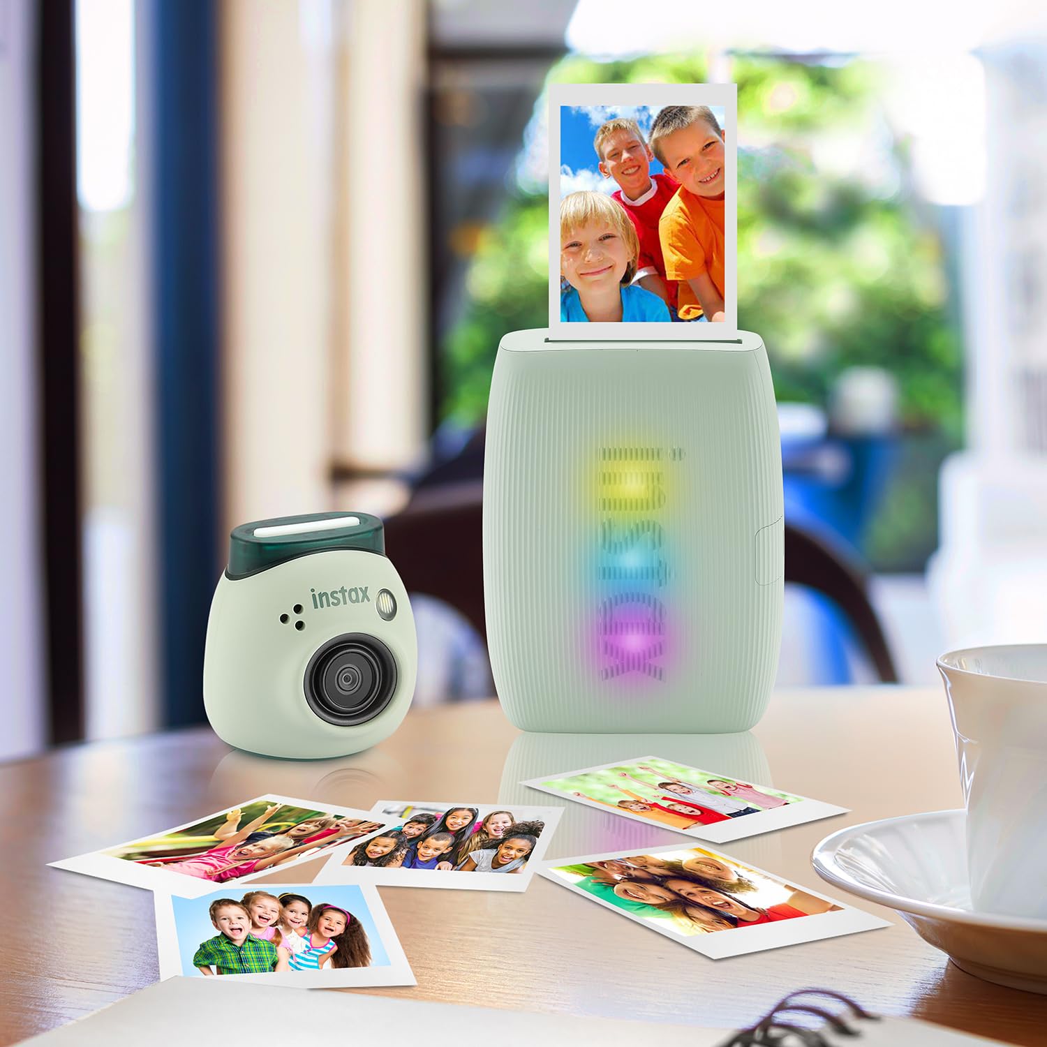 Fujifilm Instax Pal Digital Camera with Link 3 Printer Bundle - Includes Camera Grip & Protective Case (Green) | Perfect for Travel, Parties & Instant Photo Sharing