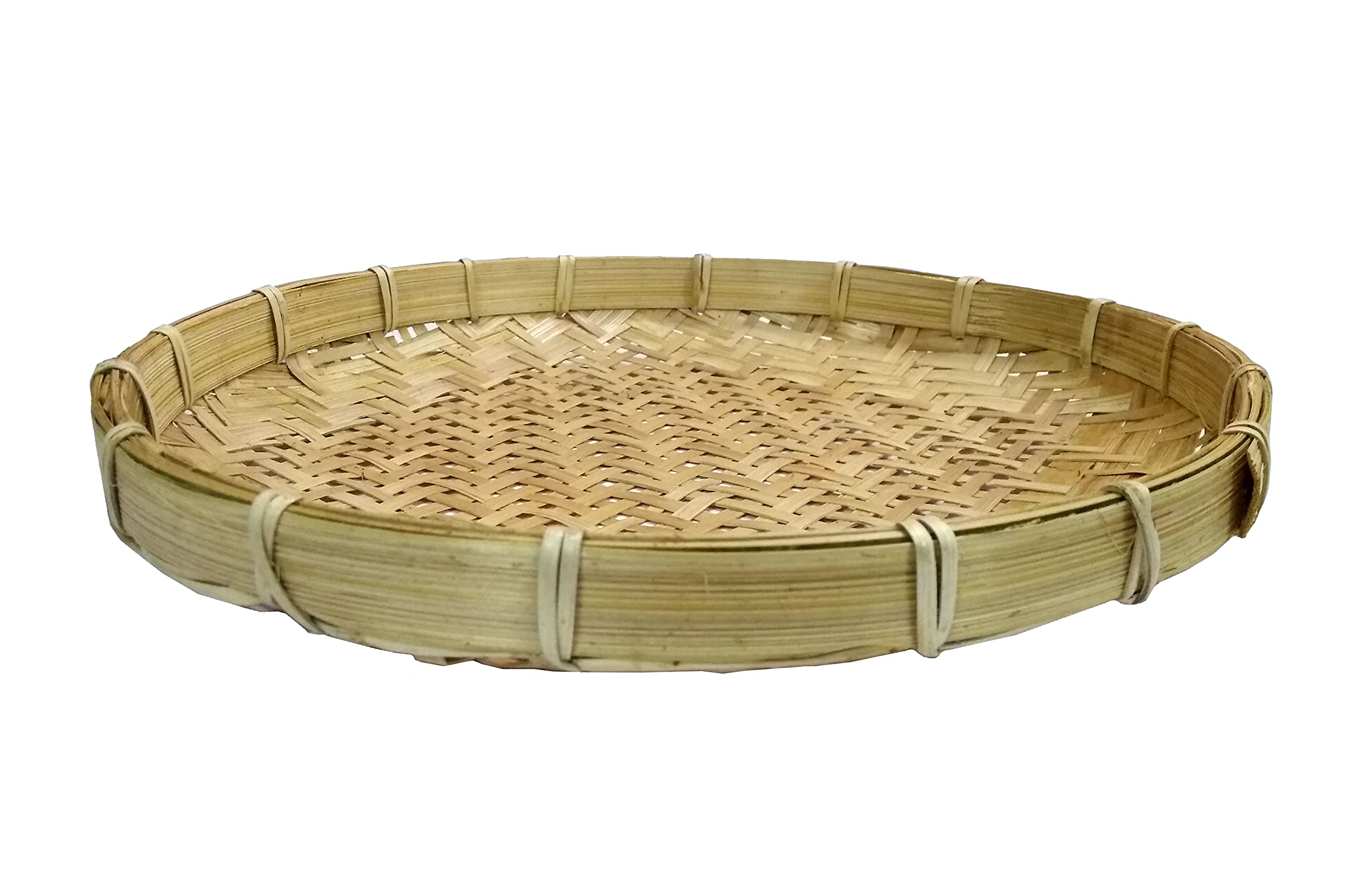Handmade Rattan Placemats Set of 2 - Eco-Friendly Woven Round Table Mats for Dining, Kitchen, or Outdoor Picnic - Natural Fiber Home Decor (LHD-1216)