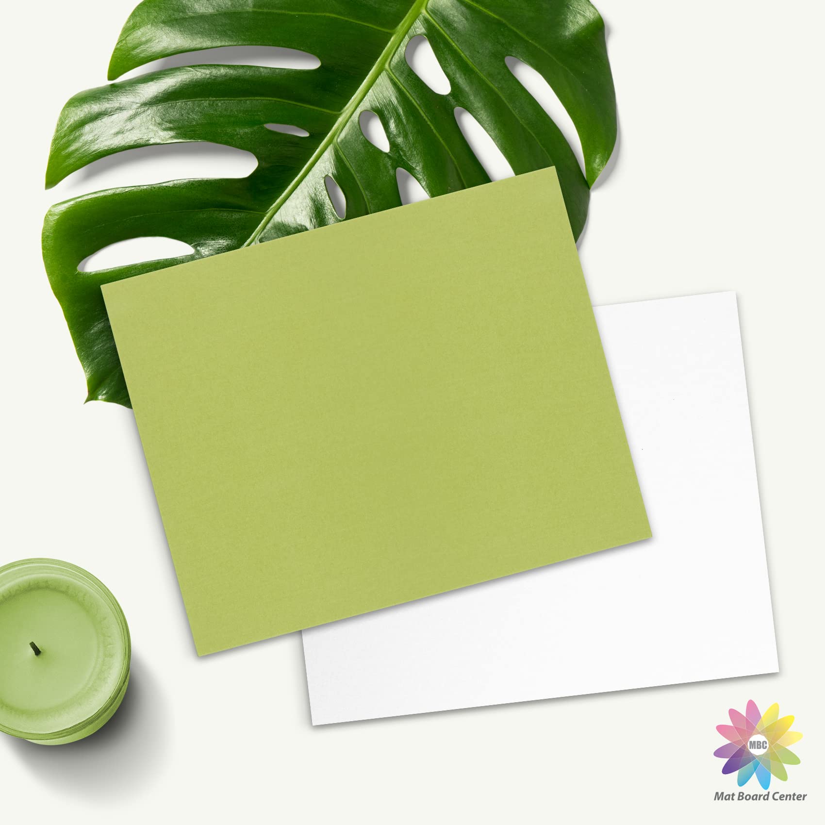 10 Pack 8x10 Uncut Photo Mat Boards - Olive Green Matte Backing Boards for Pictures, Prints, Frames & Artwork | Perfect for DIY Framing, Scrapbooking & Home Decor Projects