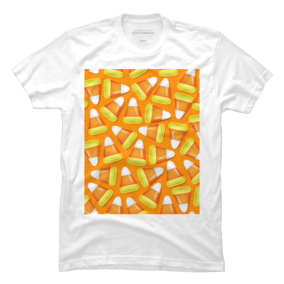 Halloween Candy Corn Graphic T-Shirt for Men | Design By Humans | NewburyBoutique | Funny Costume Party Outfit & Casual Wear