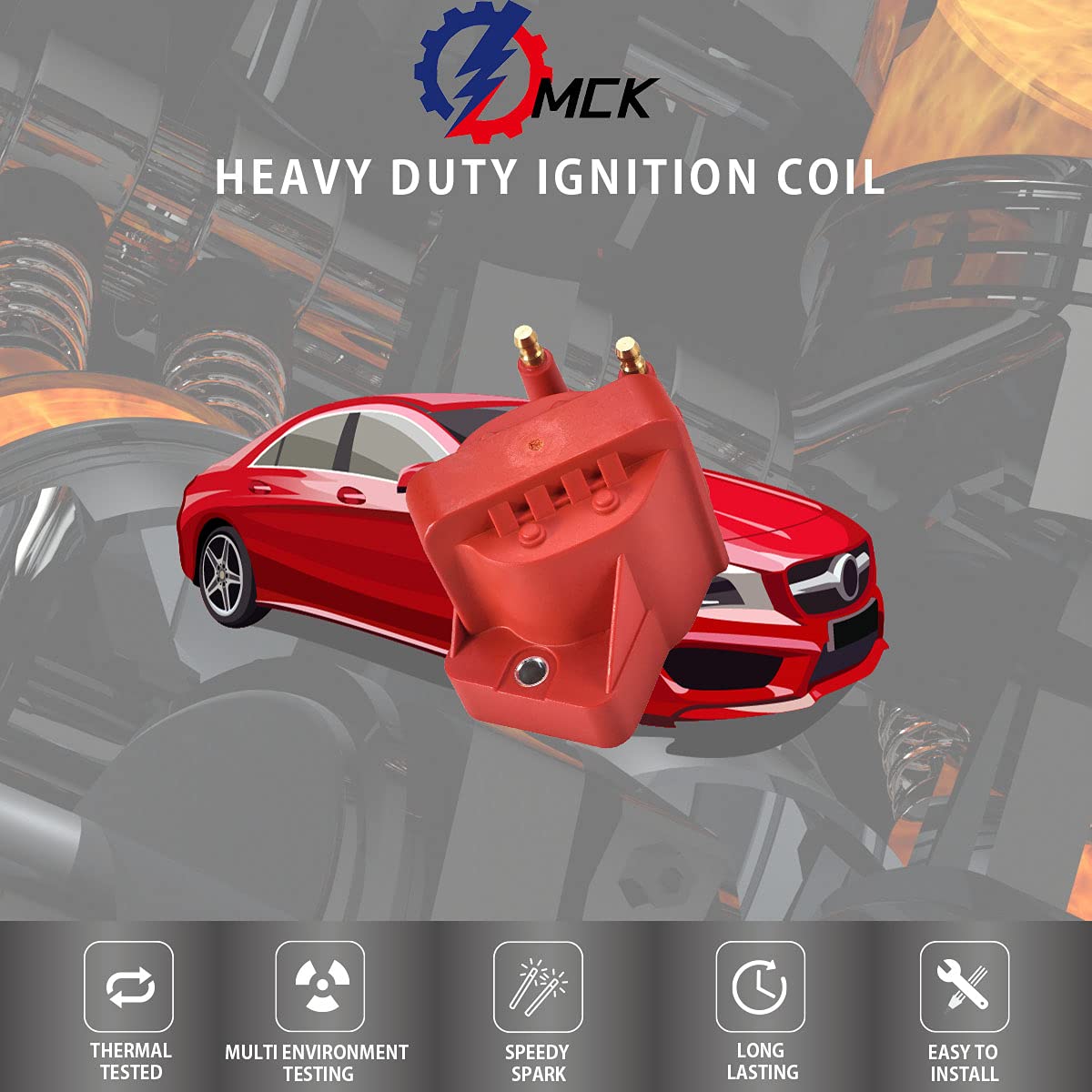 Heavy Duty Ignition Coil Pack 3-Pack - Compatible with Buick, Cadillac, Chevrolet, GMC, Honda, Isuzu, Oldsmobile, Pontiac (3.1L 3.8L 3.4L 4.0L 4.6L 5.7L V6 V8) - Replaces DR39, 1103662, 1103608, 8104724010, 8104683910 - Perfect for Engine Performance & Smooth Acceleration