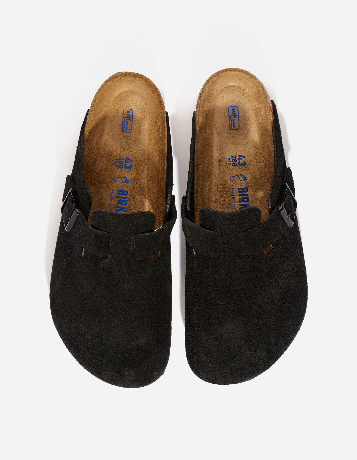 Birkenstock Boston SFB Suede Black Clogs for Men & Women | Comfortable Slip-On Shoes for Home, Office & Casual Wear