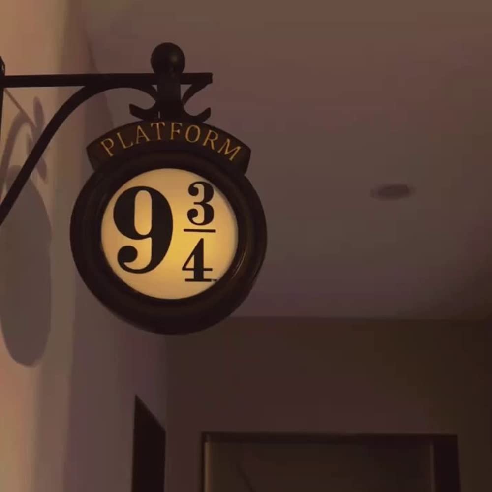 Harry Potter Platform 9 3/4 LED Night Light - Novelty Movie-Themed Mood Lamp for Bedroom Decor, Gift for Fans - Perfect for Kids' Rooms, Harry Potter Collections, and Home Theater Decorations