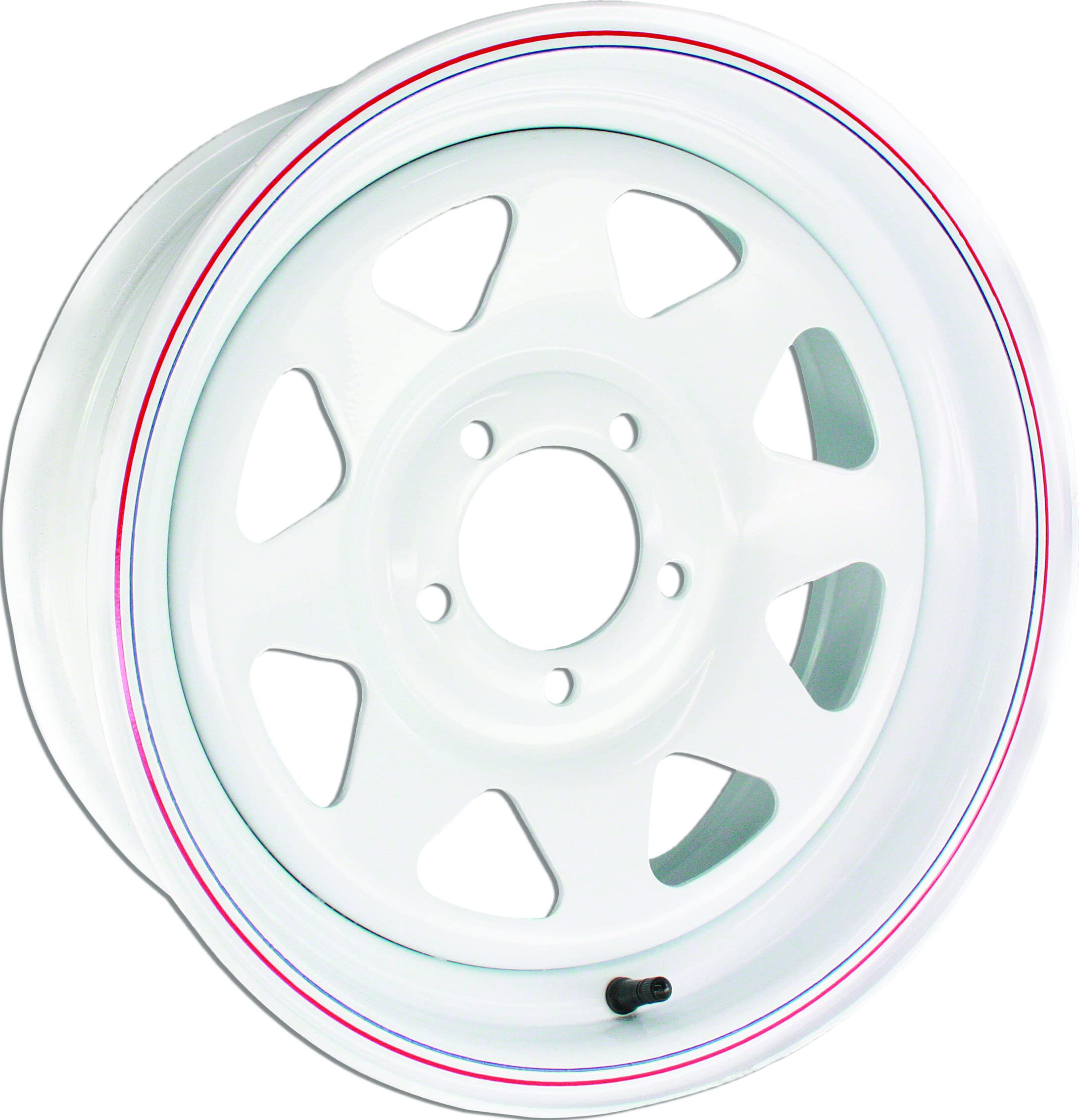 AWC 8 Spoke White Alloy Wheel - 6 Inches, 108mm PCD, 1mm Offset - Lightweight Aluminum Rims for Cars, Trucks & SUVs - Perfect for Street Racing & Custom Builds