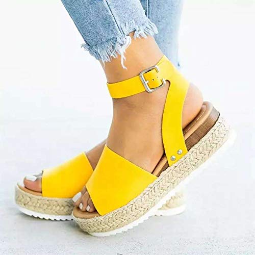 **Women's Platform Sandals with Thick Hemp Sole - Summer Roman Style Beach Shoes for Women & Girls - Perfect for Walking, Travel, and Outdoor Adventures**