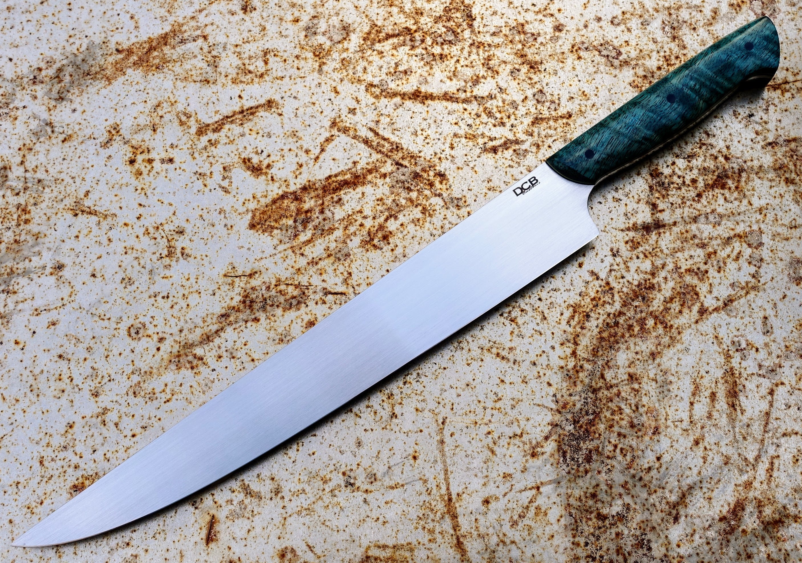DCB Customs 10.5 Inch Professional Chef Knife - Ultra Sharp Stainless Steel Kitchen Slicer for Meat, Vegetables & Fruits - Perfect for Home Cooking, Restaurant Use & Food Preparation