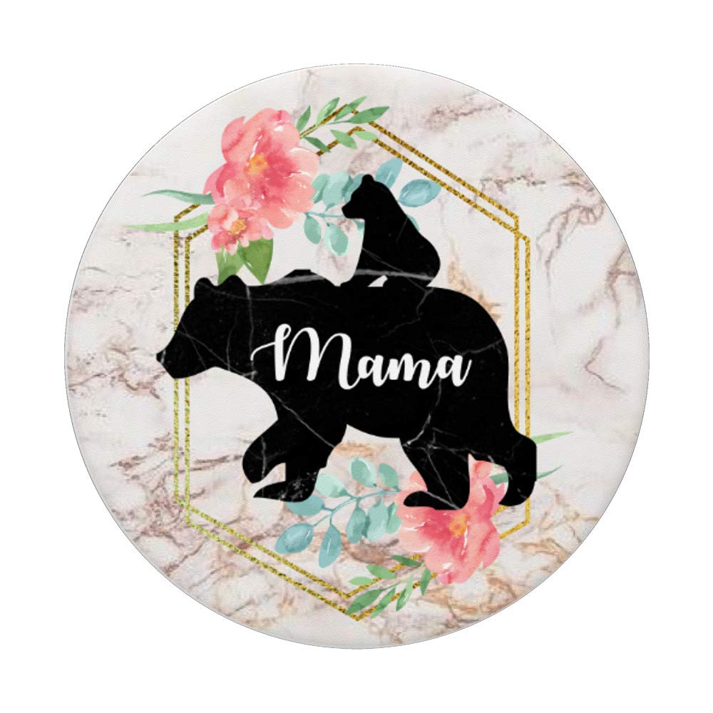 Best Mom Gift Phone Mount - Rose Print Hand Holder for Car, Desk & Travel - Perfect Mother's Day, Birthday & Anniversary Present