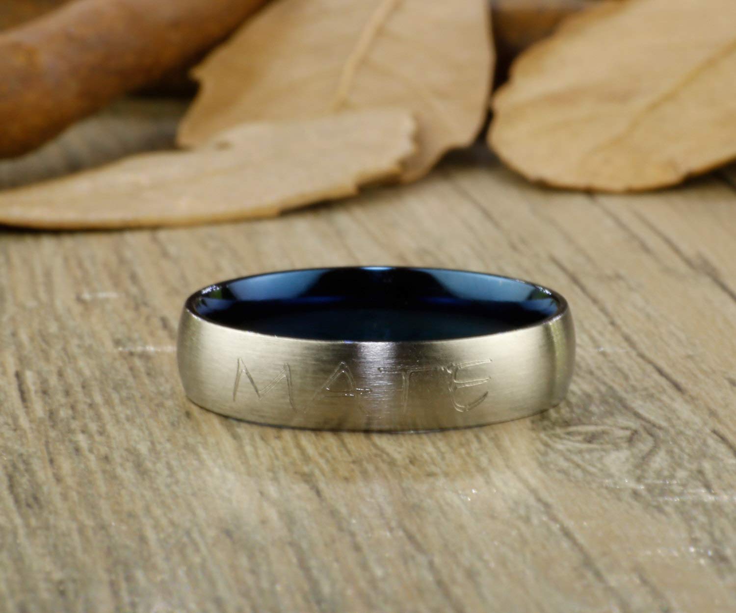 Custom Titanium Wedding Bands Set - Matte Blue Couple Rings for Men & Women - Anniversary Promise Rings - Perfect for Engagements, Vow Renewals & Romantic Gifts