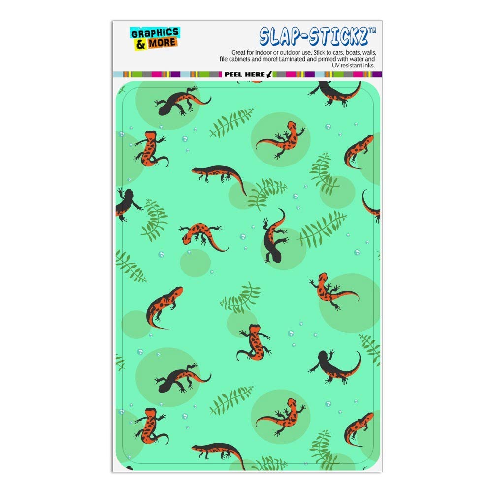 Fire Belly Newts Swimming Pattern Wall Art - Unique Home & Office Decor for Reptile Lovers | Perfect for Living Room, Bedroom or Aquatic-Themed Spaces