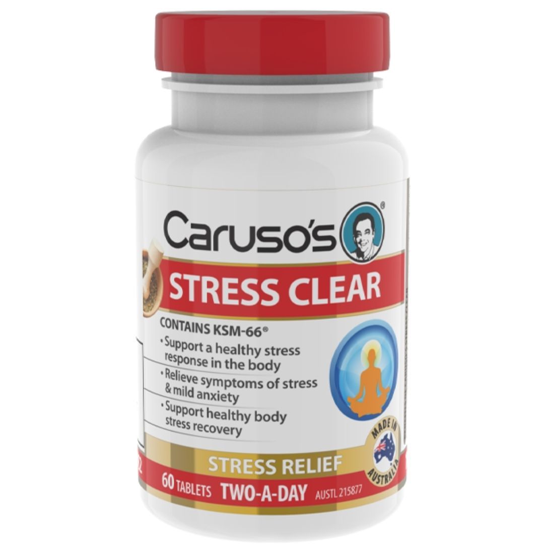 Caruso's Stress Clear - Natural Stress Relief Supplement for Anxiety & Relaxation - Perfect for Daily Stress Management & Mental Wellness