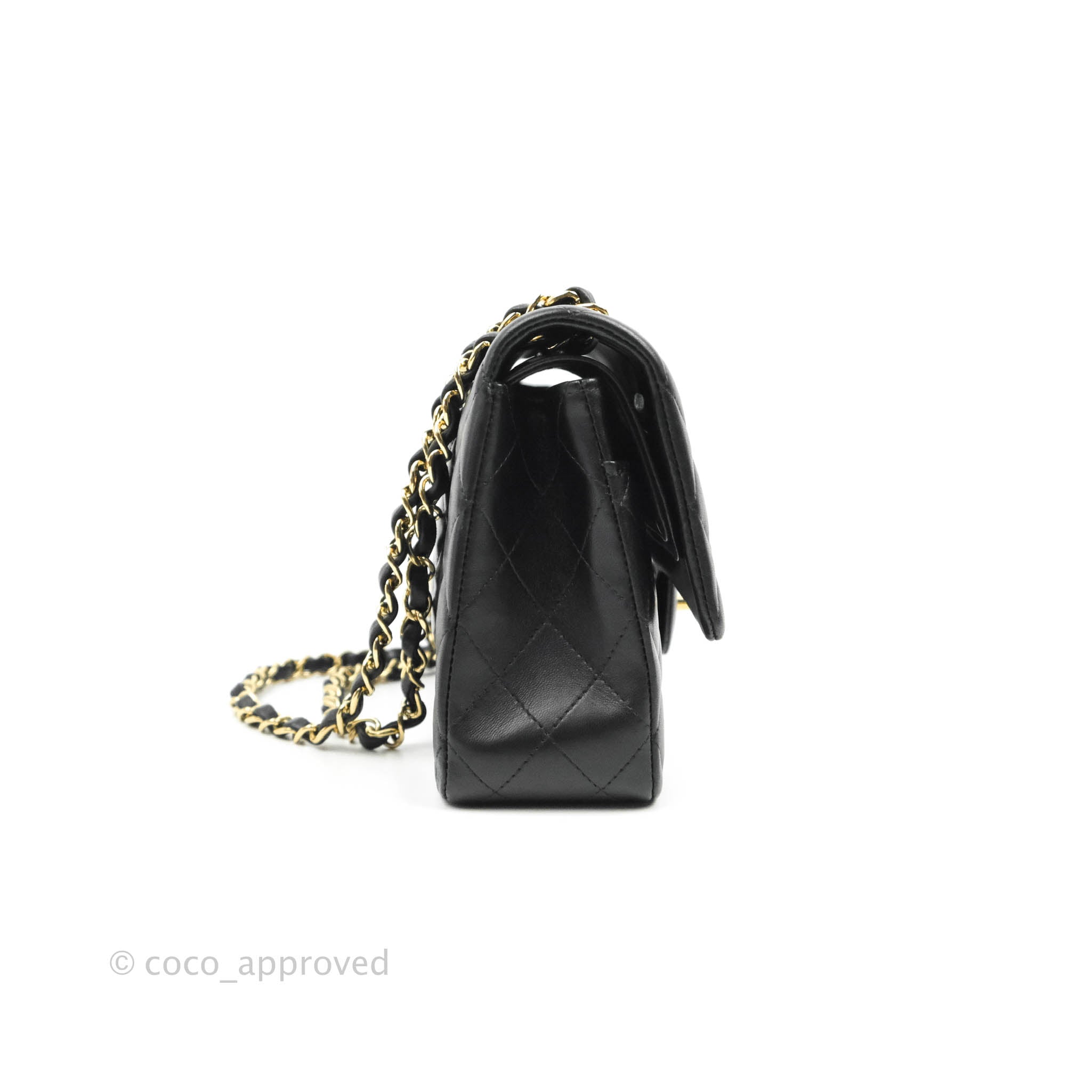 Chanel Classic Medium Double Flap Bag in Black Lambskin Leather with Gold Hardware - Luxury Handbag for Women, Perfect for Work, Evening Events & Special Occasions