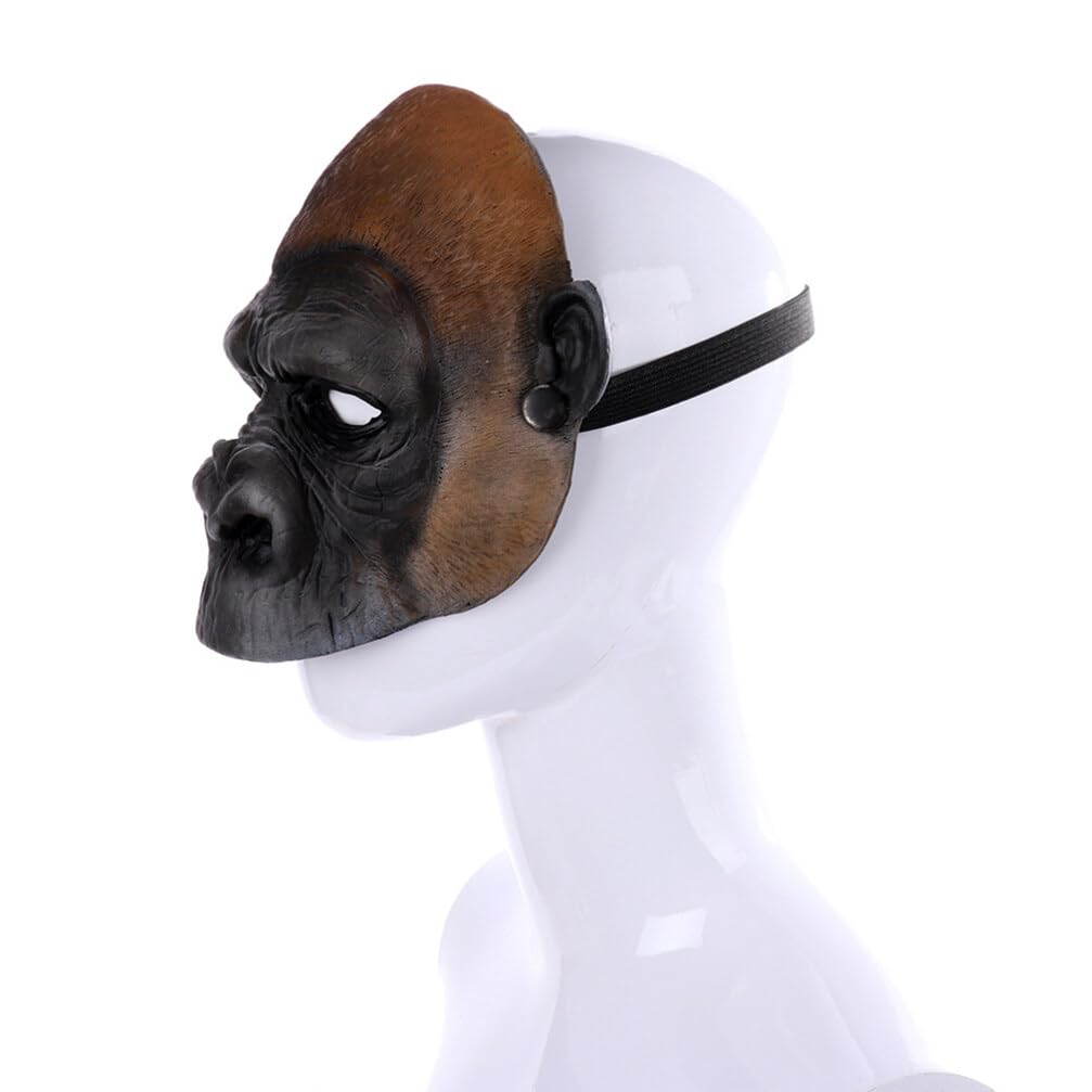 STOBOK Halloween Mask - PU Foam Monkey Full Face Mask for Adults & Kids - Perfect for Halloween Parties, Cosplay, and Costume Events