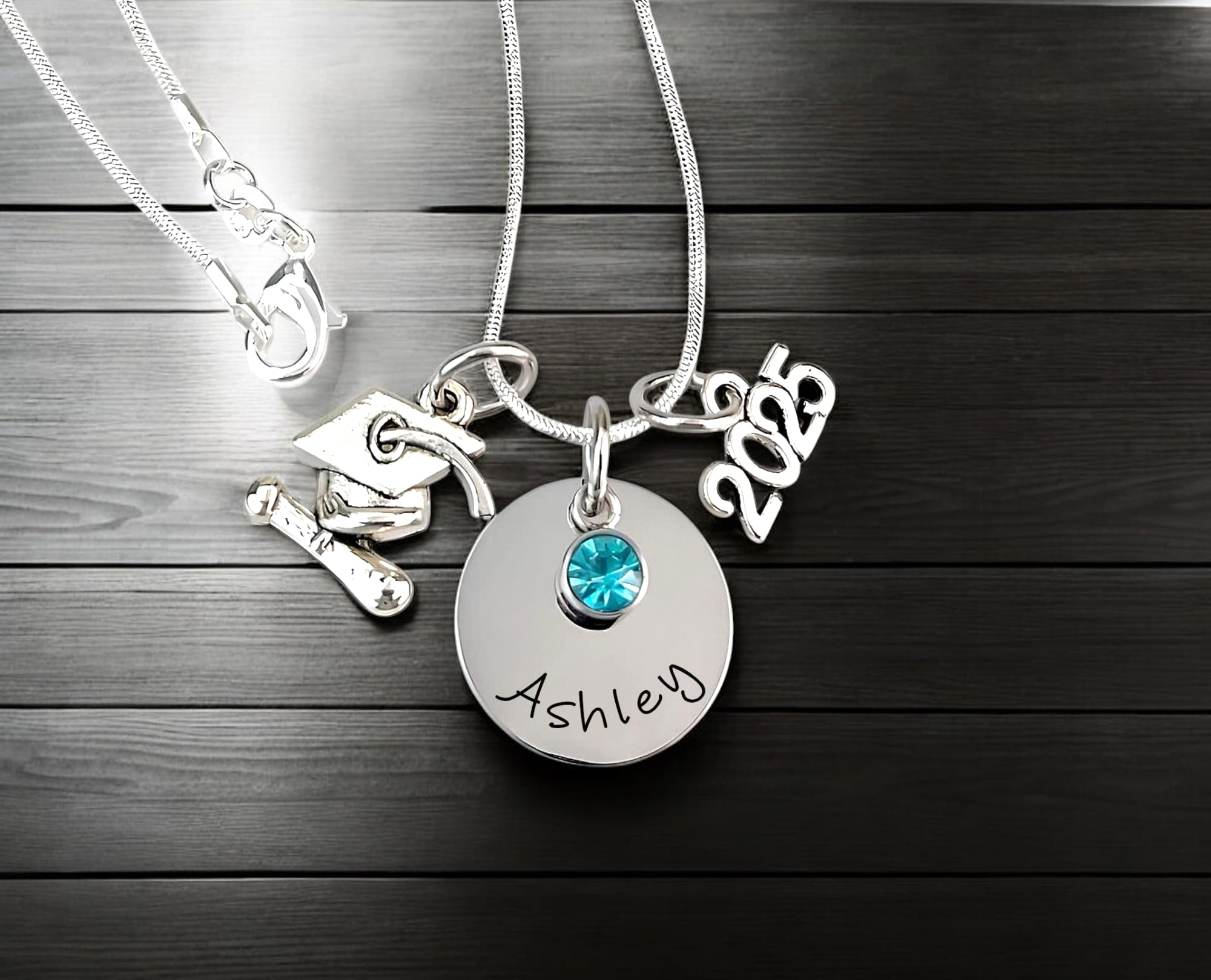 Personalized Graduation Necklace Gift for Class of 2025, 2026 & 2024 - Engraved High School Graduation Jewelry - Perfect for Commencement Ceremony, Senior Year Keepsake & Graduation Party Favors