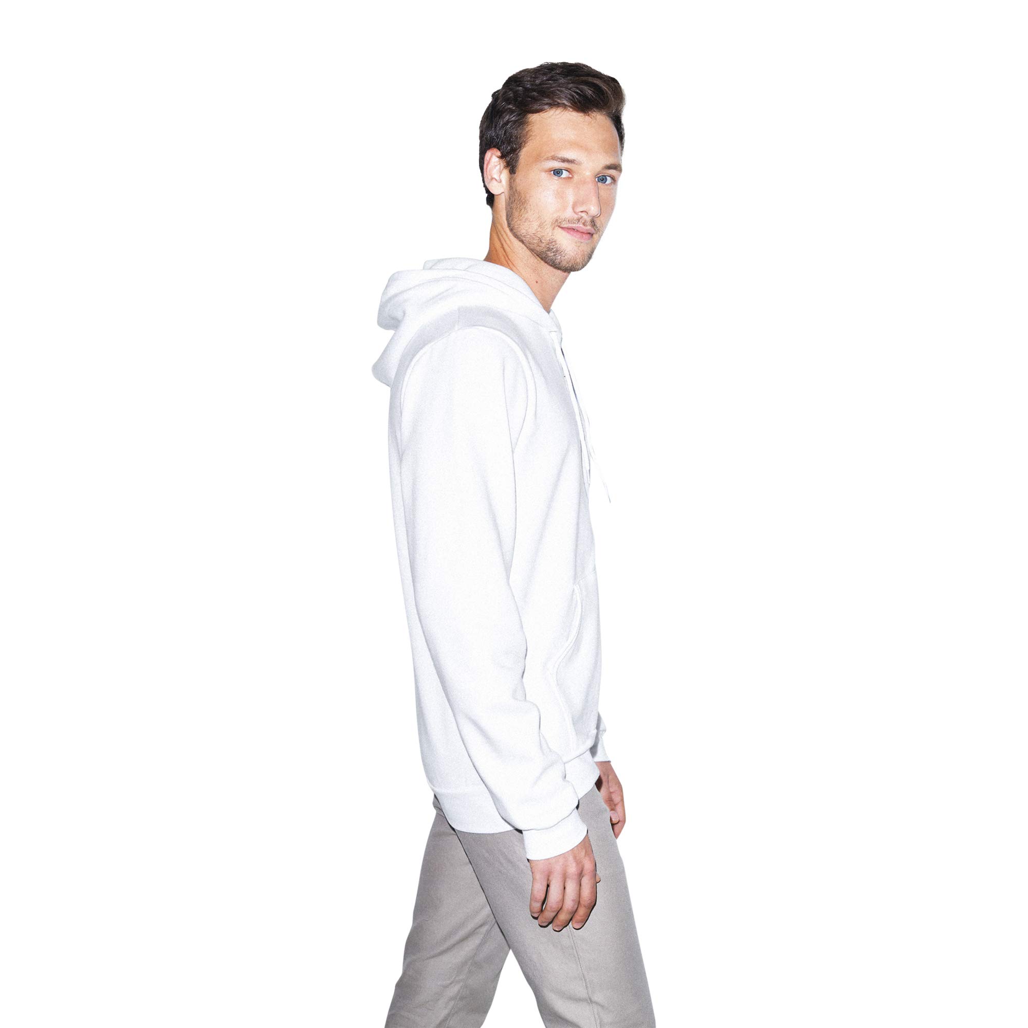 American Apparel Men's Flex Fleece Long Sleeve Zip Hoodie - Soft & Comfortable Pullover for Casual Wear, Gym & Outdoor Activities