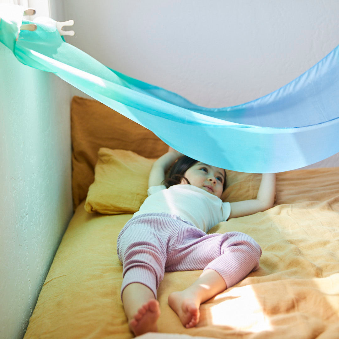 Sarah's Silks Fort Kit - Play Silk Tents for Kids, DIY Indoor Playhouse & Creative Pretend Play - Perfect for Imaginative Play, Reading Nooks & Sensory Play Spaces
