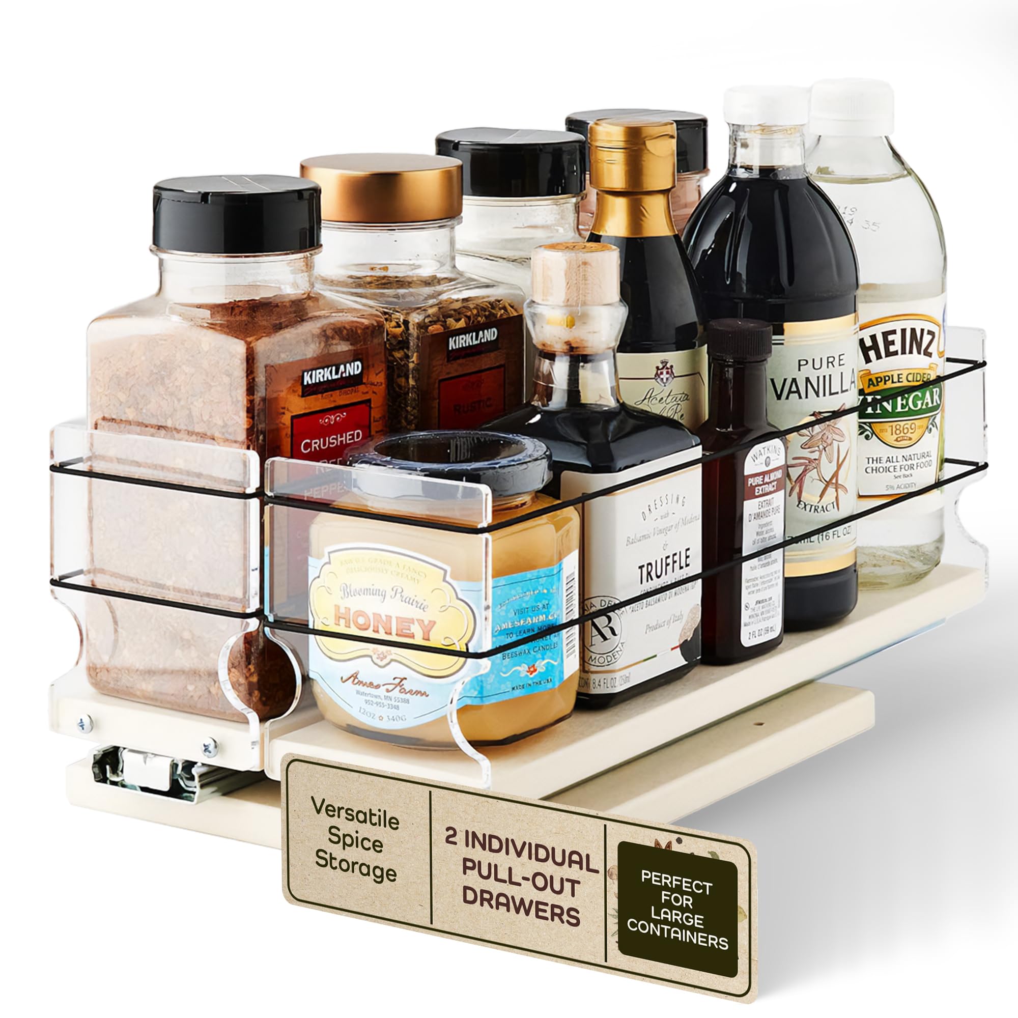Heavy Duty Pull Out Spice Rack Drawer - 13.8
