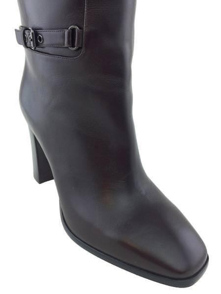 Christian Louboutin Leather Mervillon 85 Knee Boots Women's Size 6/36 - Luxury Black Leather Knee-High Boots with Signature Red Sole | Perfect for Evening Parties, Date Nights & Special Occasions