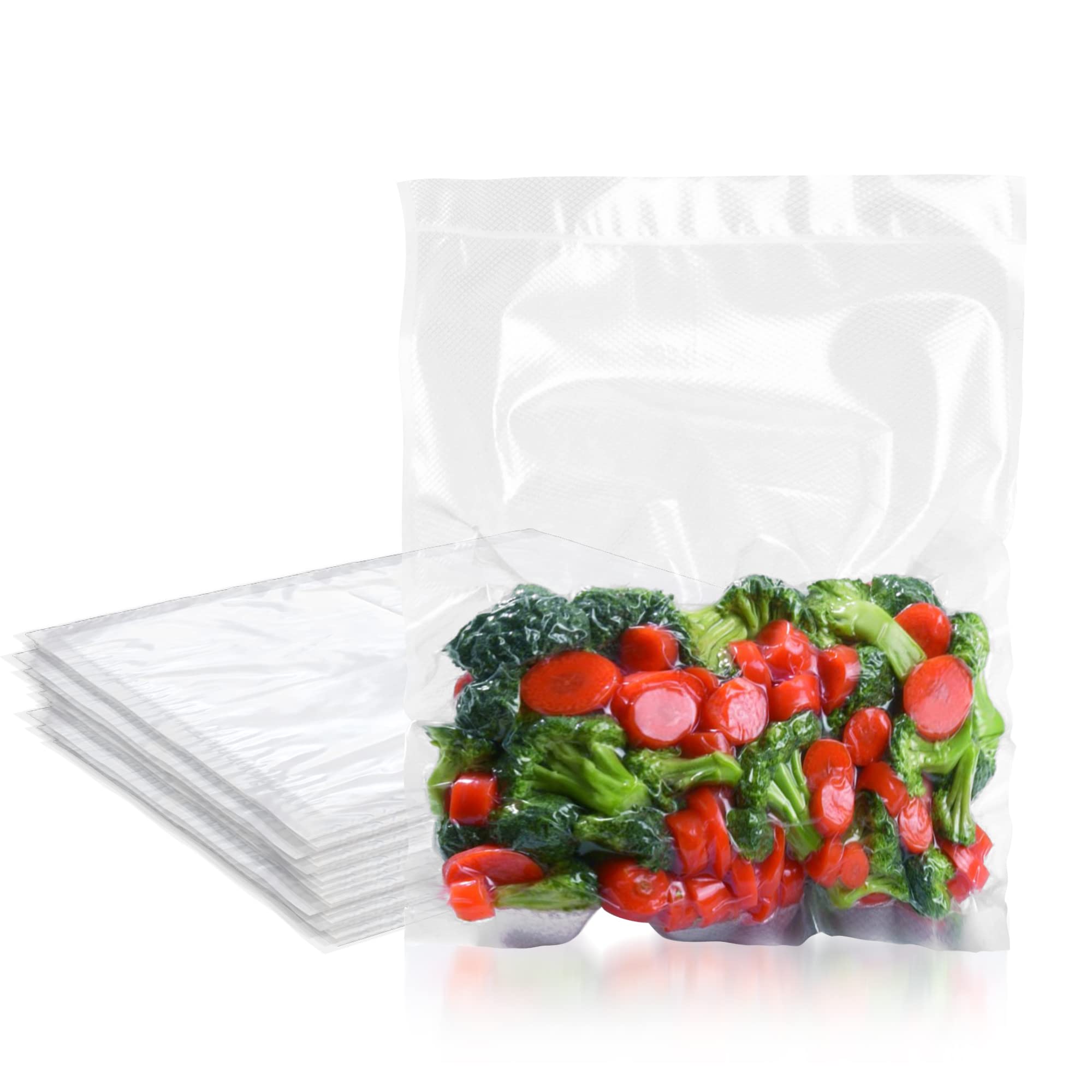 APQ 500 Pack Clear Laminated Vacuum Pouches 12x15 Inches | 3 Mil Thick Poly-Nylon Food Storage Bags | Industrial & Commercial Use | Perfect for Sous Vide, Meal Prep, Freezer Storage & Bulk Food Preservation