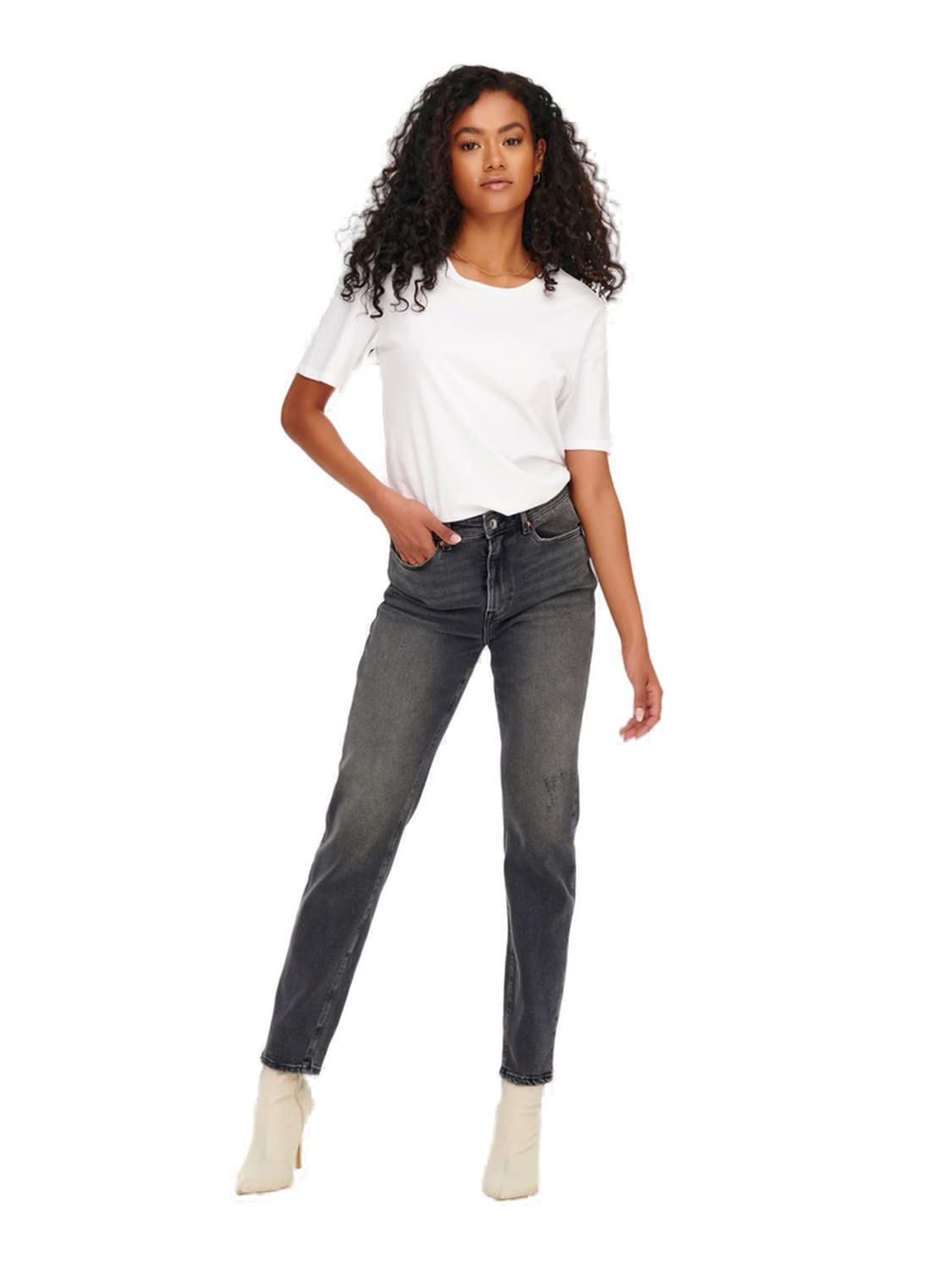 ONLY Women's High Waist Skinny Jeans - Stretch Denim Pants for Casual Wear & Everyday Outfits | Perfect for Work, Dating & Weekend Looks
