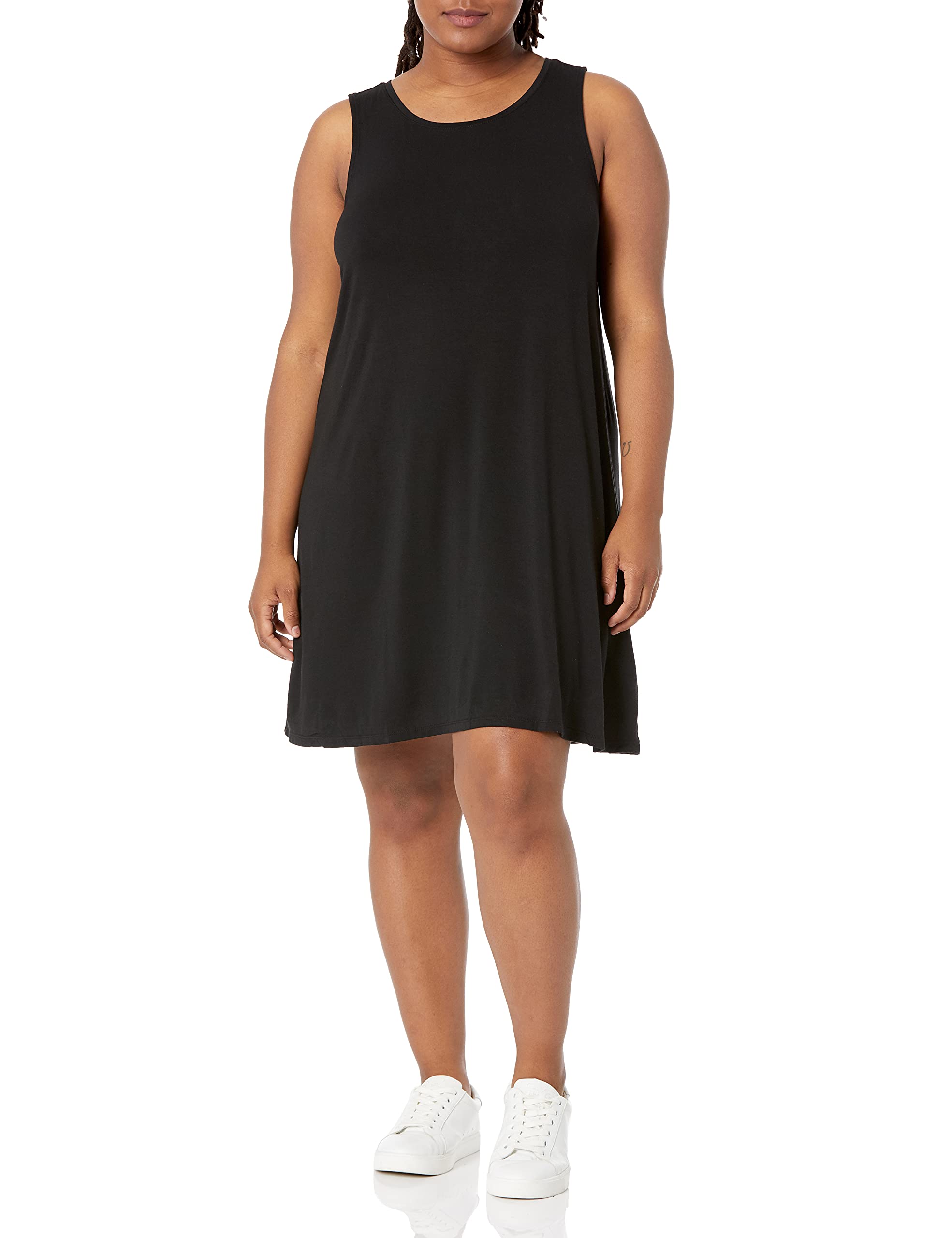 Amazon Essentials Women's Tank Swing Dress - Flowy Casual Summer Dress for Women, Plus Size Options - Perfect for Beach, Vacation, and Everyday Wear