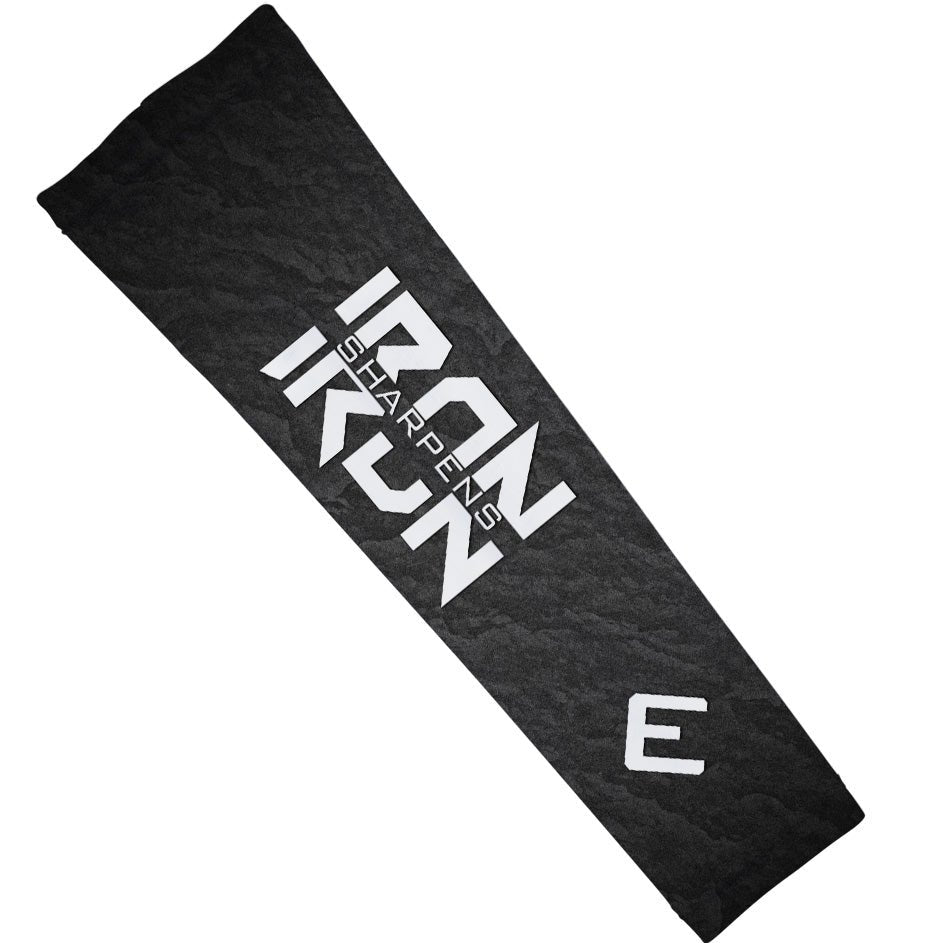 Iron Sharpens Iron Arm Sleeve - Compression Arm Sleeve for Workout & Recovery - Gym, Basketball, Running & Sports Support
