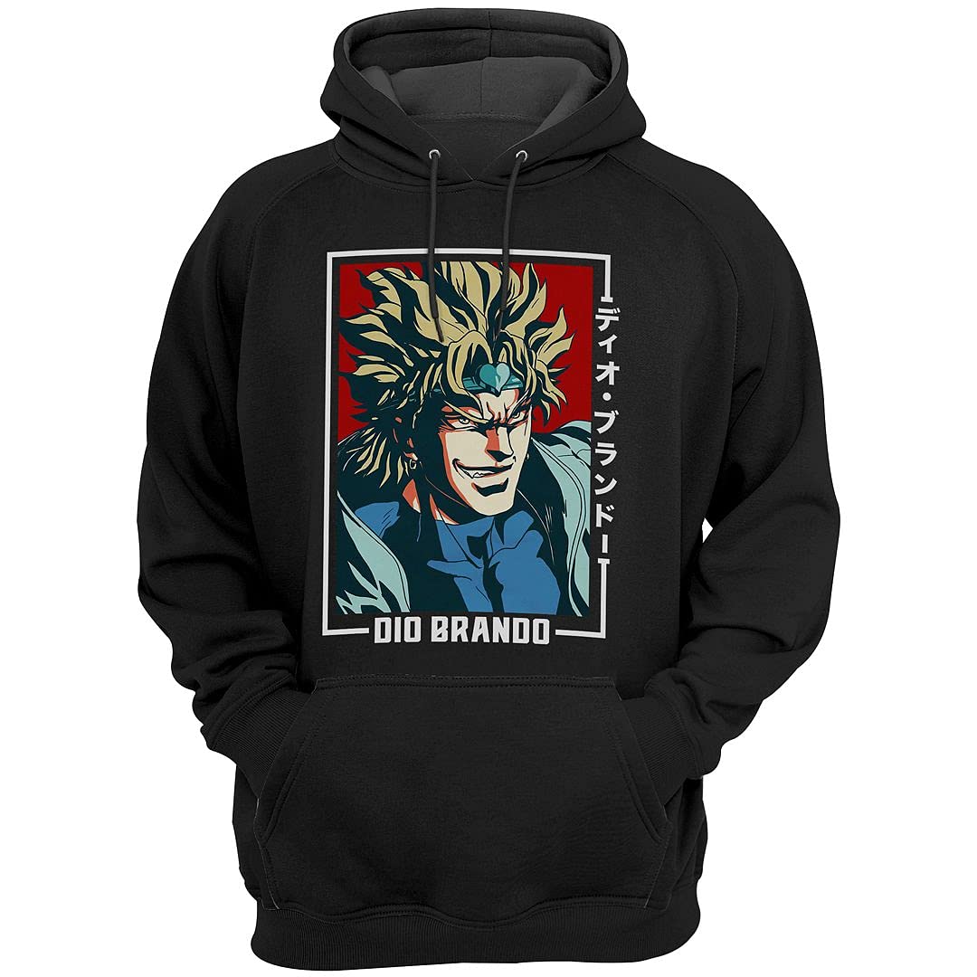 MISOTO68 Dio-Brando Anime Hoodie - Unisex Manga Sweatshirt for Men, Women & Kids (6+ Sizes) | Perfect for Cosplay, Anime Conventions & Casual Wear