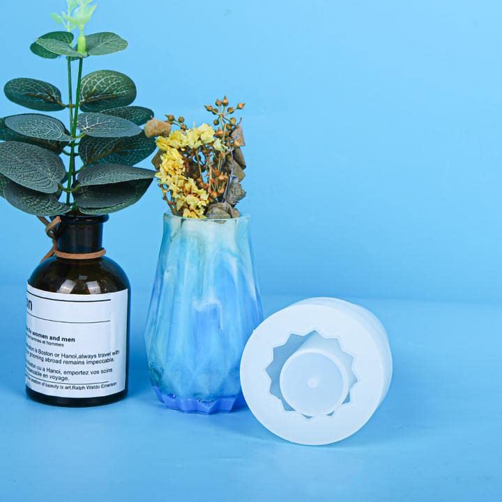 Premium Silicone Epoxy Resin Molds for DIY Vases, Makeup Brush Holders & Pen Organizers - Perfect for Home Decor, Craft Projects & Gift Making