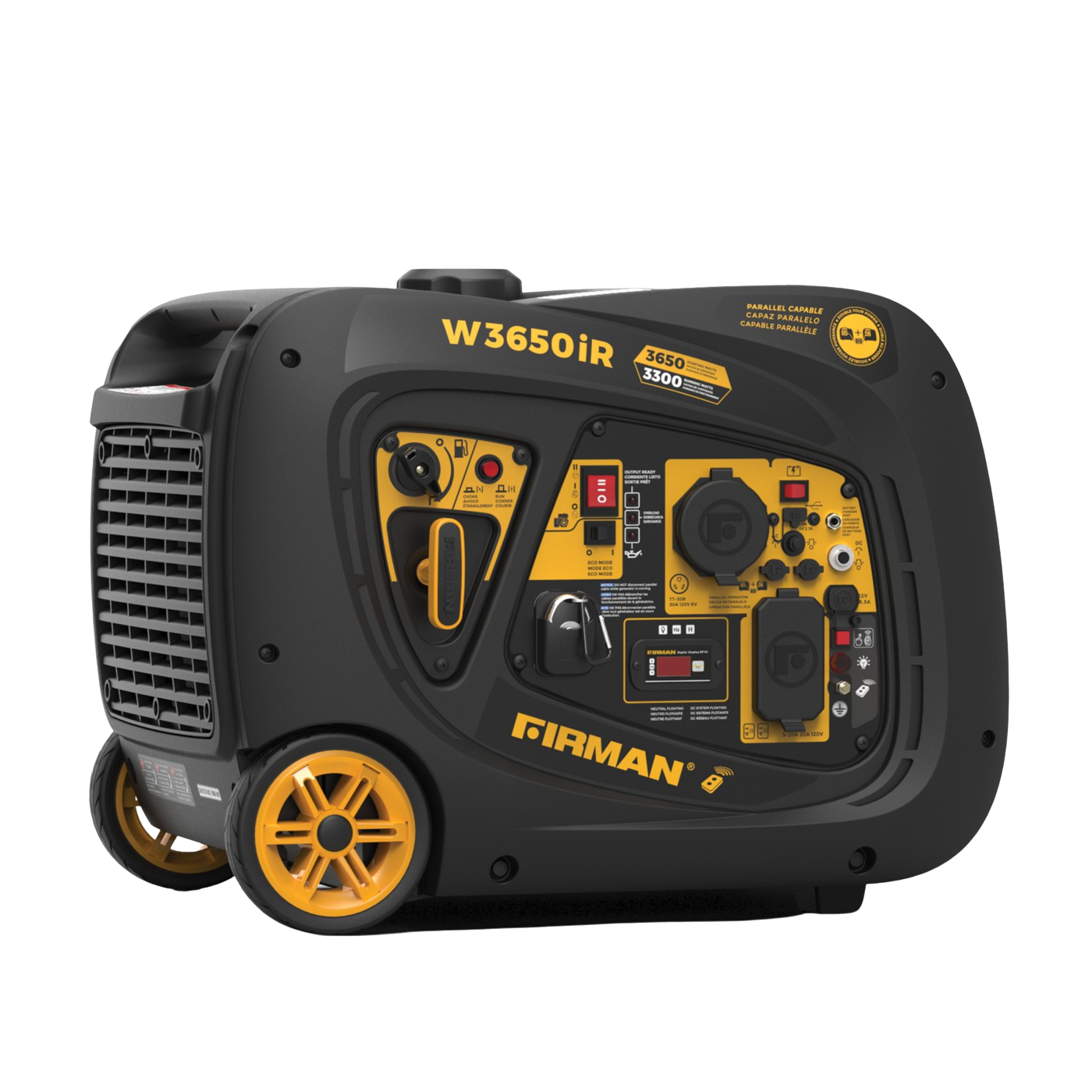 Firman W03383 3300W 30 Amp Portable Inverter Generator with Remote Start - Quiet Gas Powered for Camping, RV & Emergency Backup Power