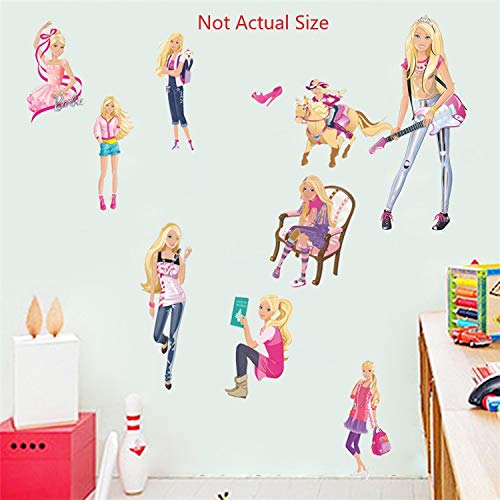 Peel and Stick Wall Decals for Girls - DIY Removable Stickers for Bedroom, Luggage, Laptop & Home Decor - Easy to Assemble & Reposition - Perfect for Kids Room, Nursery, Dorm & Travel Accessories