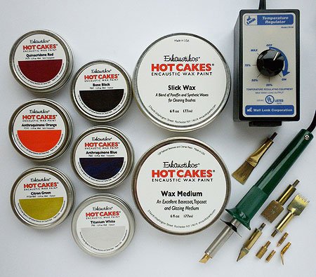 Premium Encaustic Wax Paint Kit - Professional Hot Cakes Art Set for Painting, DIY Crafts & Mixed Media - Perfect for Canvas, Wood & Paper Art Projects