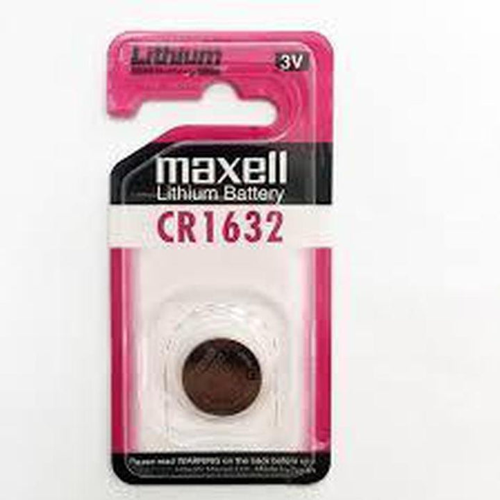 Maxell CR1632 3V Lithium Coin Battery - Long Lasting Power for Watches, Calculators, Key Fobs & Medical Devices